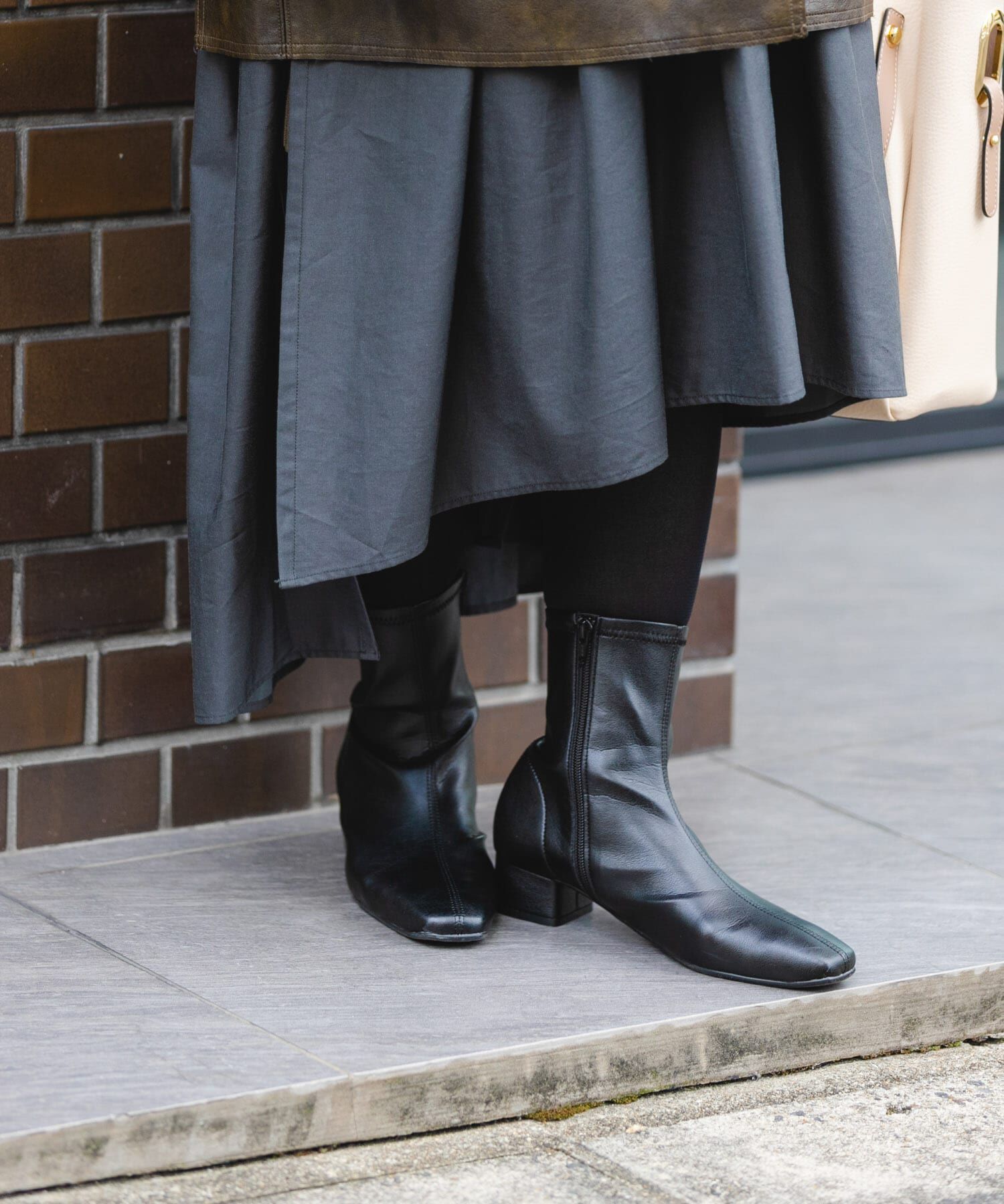 RODE SKO「『MADE IN JAPAN』3センチスクエアトゥショートブーツ」|ショートブーツ|