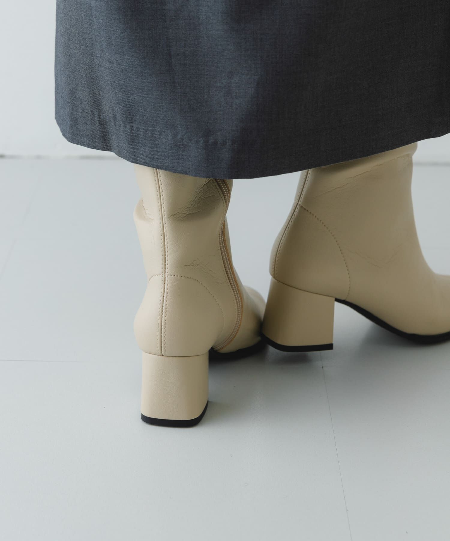 RODE SKO「『MADE IN JAPAN』5.5センチスクエアトゥロングブーツ」|ショートブーツ|