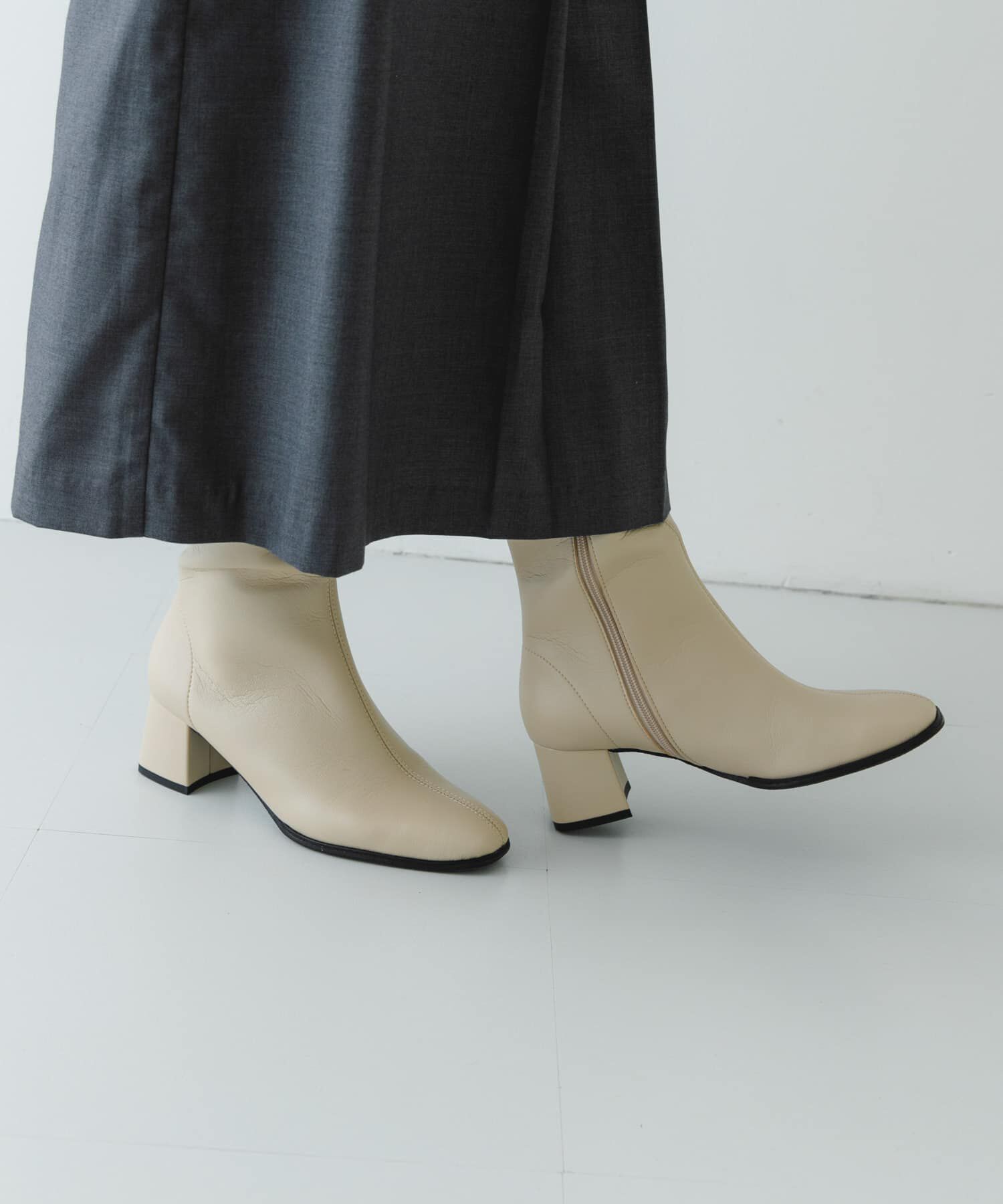 RODE SKO「『MADE IN JAPAN』5.5センチスクエアトゥロングブーツ」|ショートブーツ|