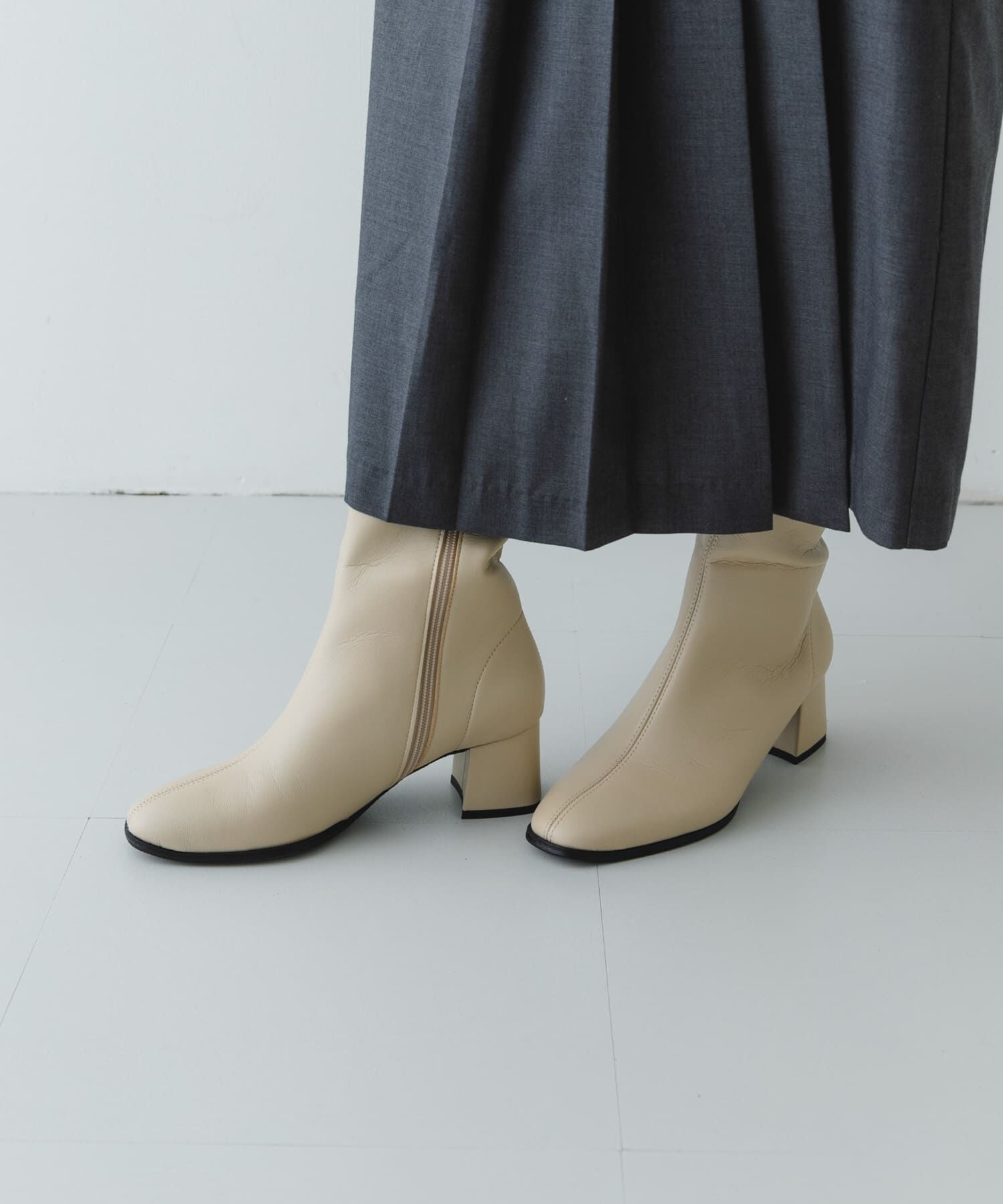 RODE SKO「『MADE IN JAPAN』5.5センチスクエアトゥロングブーツ」|ショートブーツ|