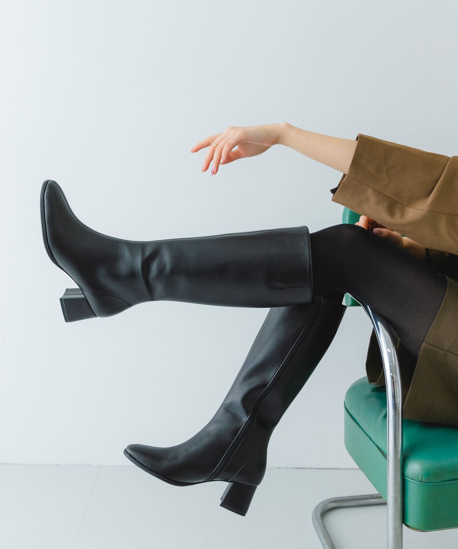 RODE SKO「『MADE IN JAPAN』5.5センチスクエアトゥロングブーツ」|ショートブーツ|