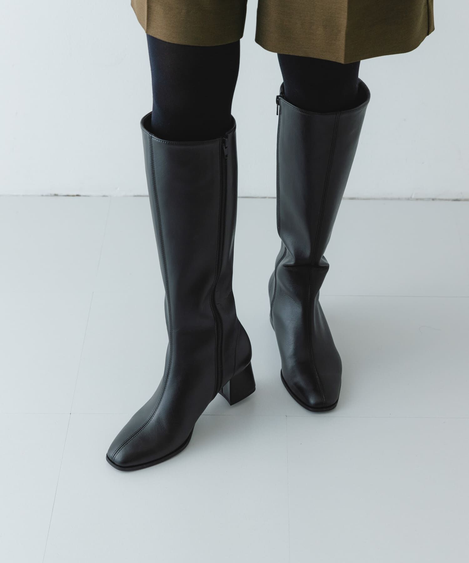 RODE SKO「『MADE IN JAPAN』5.5センチスクエアトゥロングブーツ」|ショートブーツ|