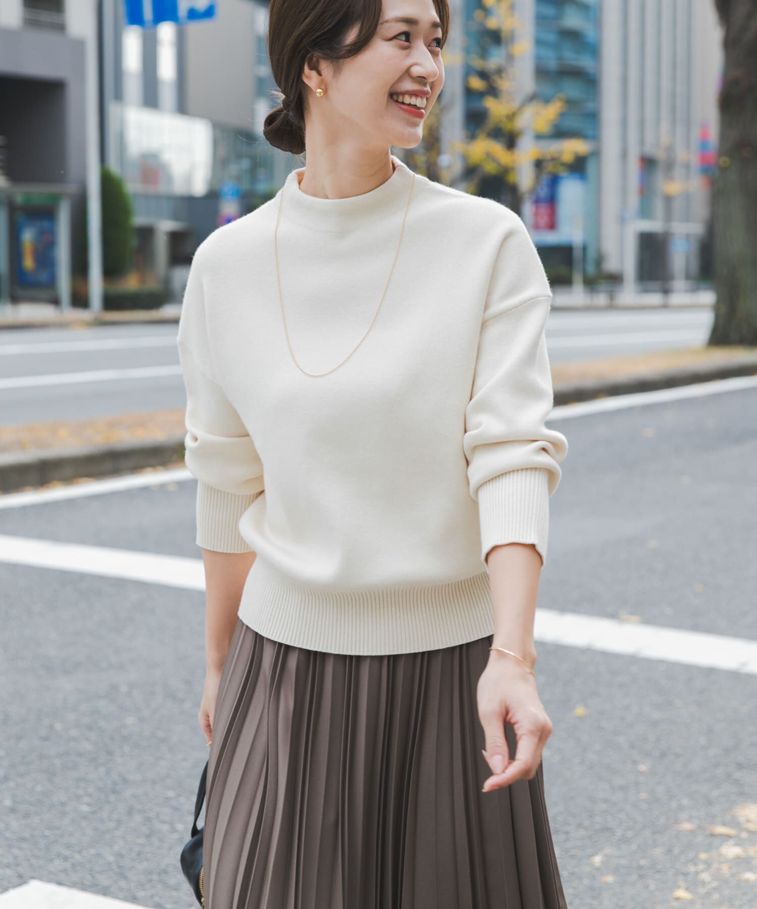 URBAN RESEARCH DOORS「『蓄熱/洗濯可』ボトルネックKNITプルオーバー」|ニット・セーター|