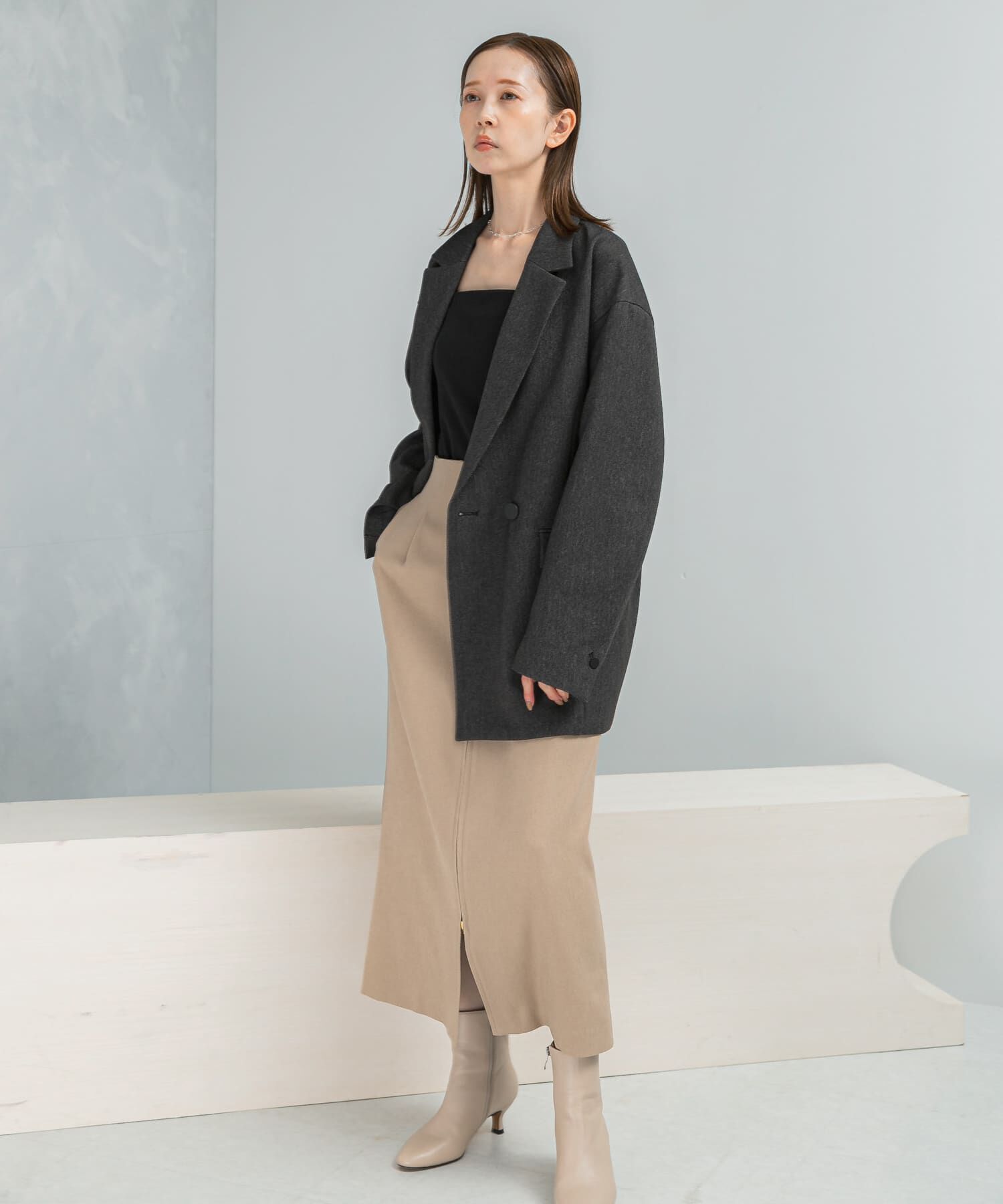 URBAN RESEARCH ROSSO「『UR TECH』後ゴムスリットストレートスカート」|スカート|