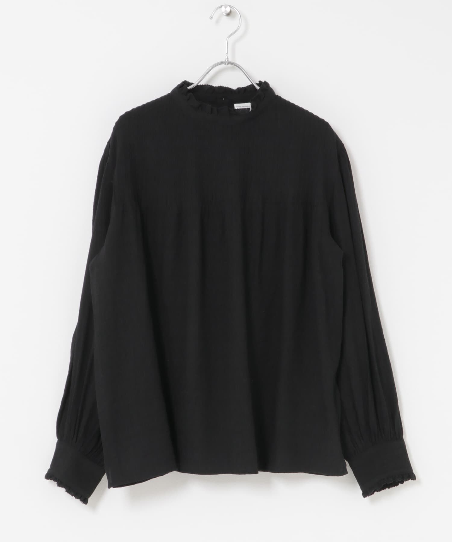 URBAN RESEARCH DOORS「ピンタックフリルスタンドカラーブラウス」|シャツ・ブラウス|