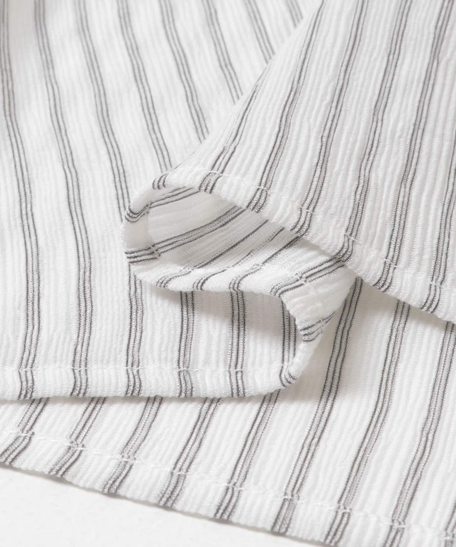 URBAN RESEARCH DOORS「ピンタックフリルスタンドカラーブラウス」|シャツ・ブラウス|