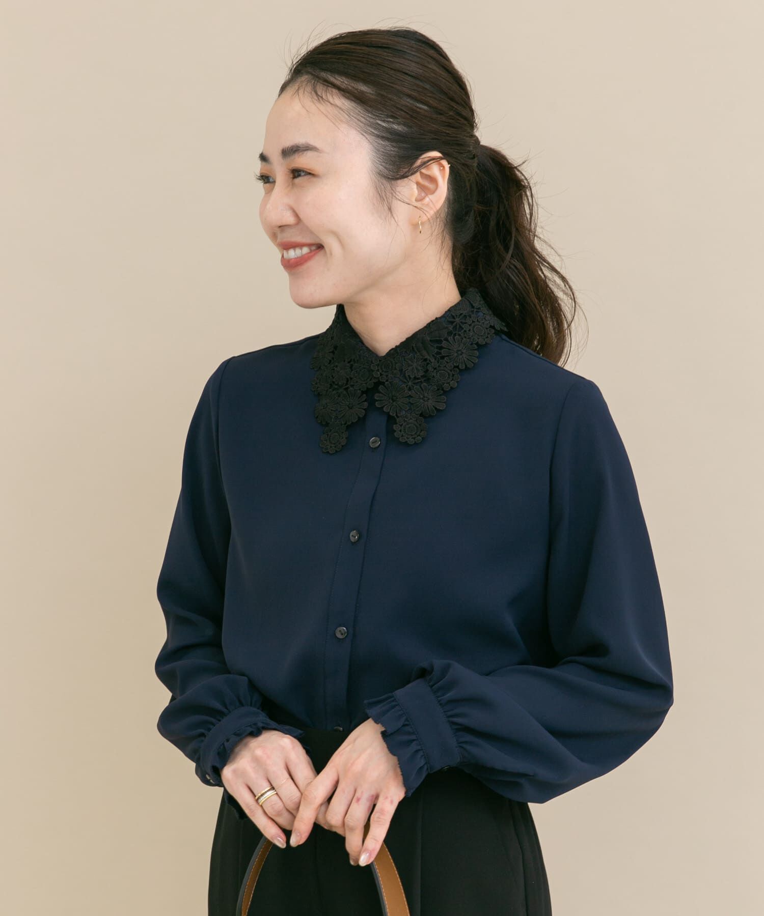 URBAN RESEARCH ROSSO「『WEB/一部店舗限定』レースカラーブラウス」|シャツ・ブラウス|