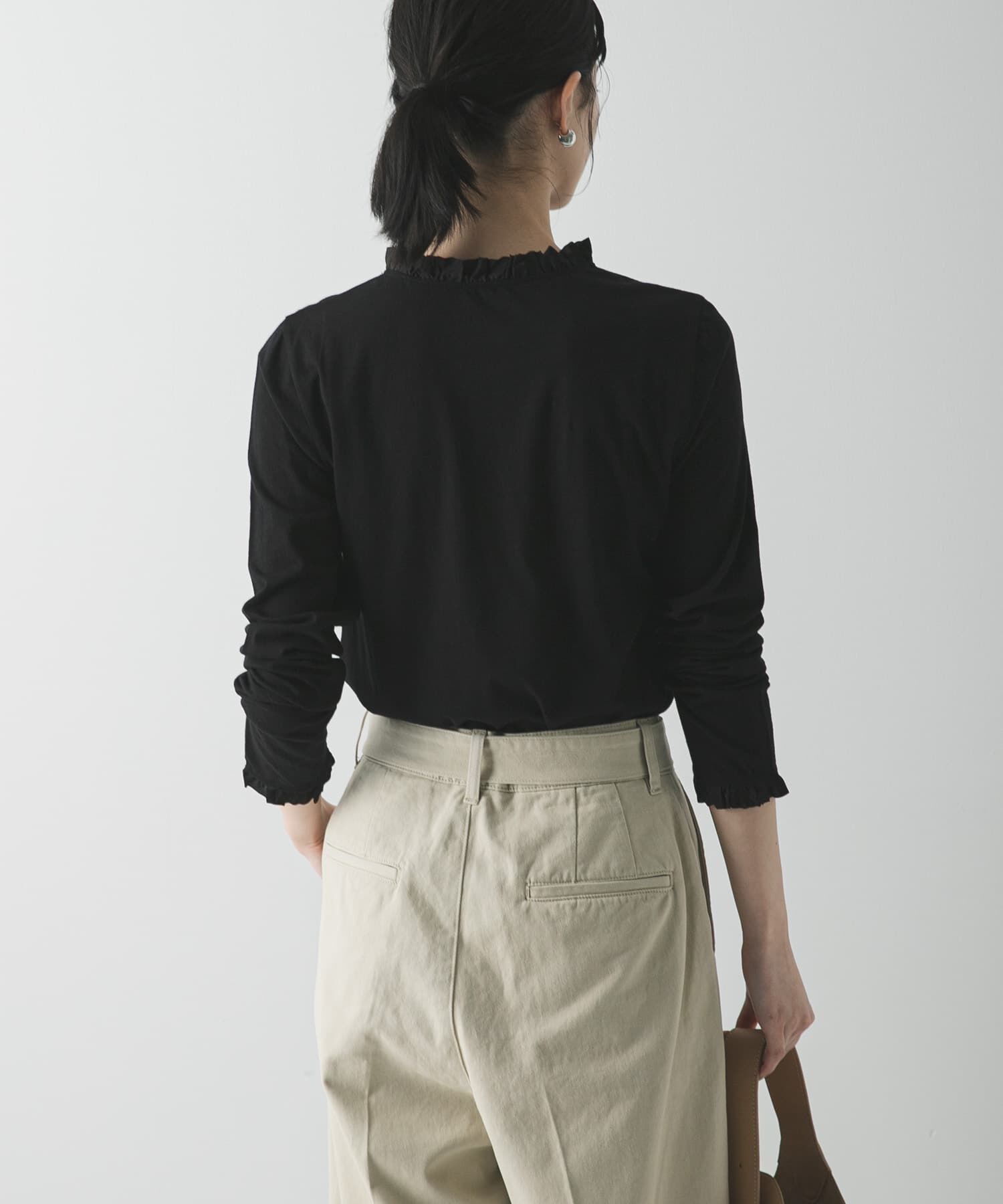 URBAN RESEARCH「フリルデザインシアーカットソー」|Tシャツ・カットソー|