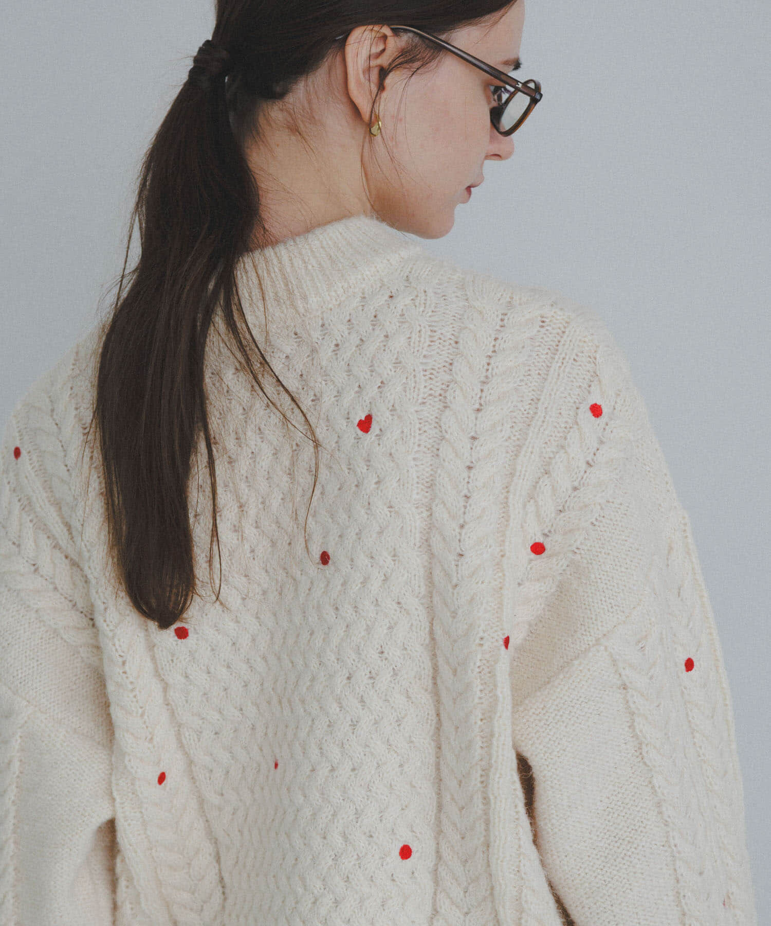 Sonny Label 「刺繍ケーブルニット」|ニット・セーター|