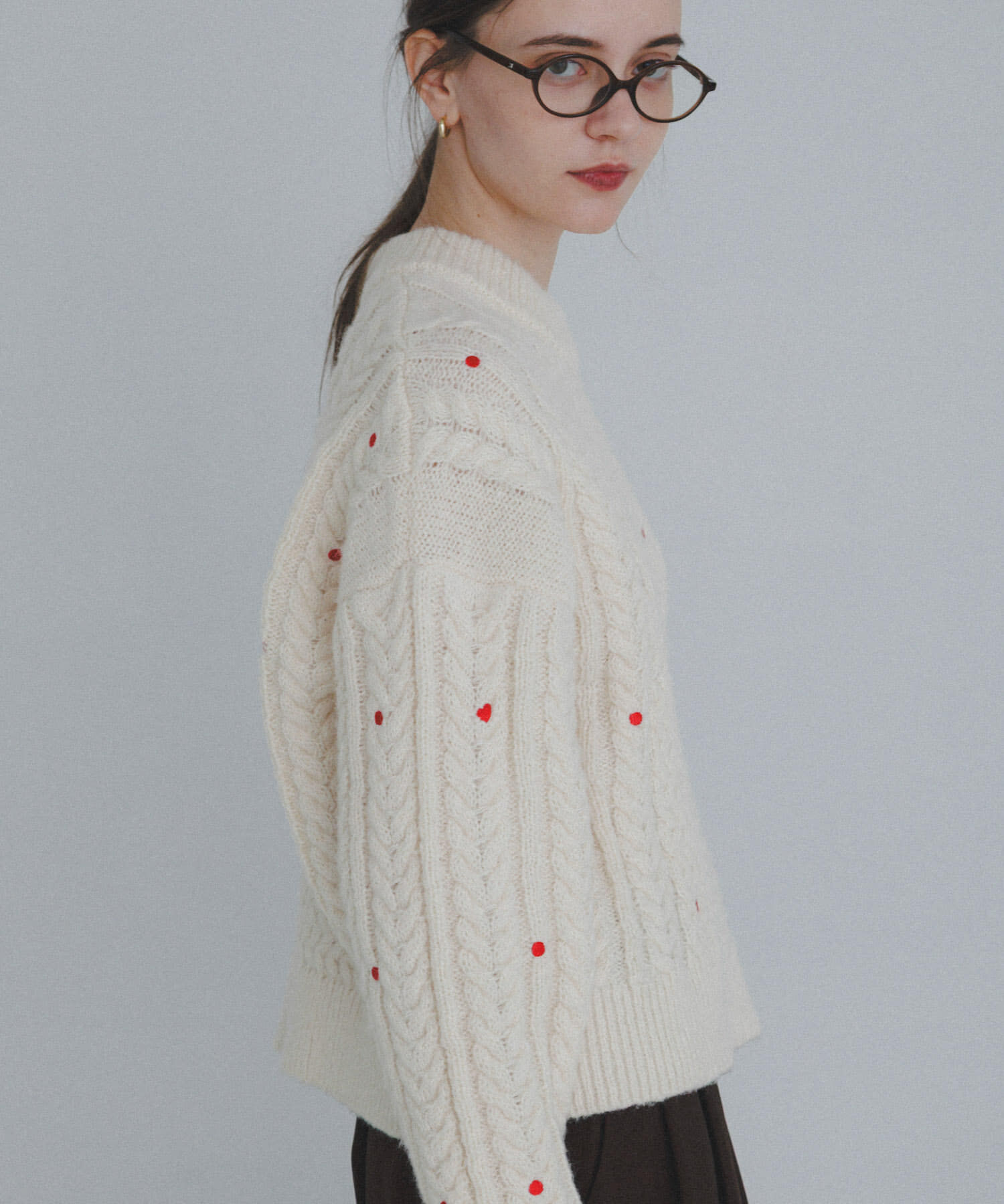 Sonny Label 「刺繍ケーブルニット」|ニット・セーター|