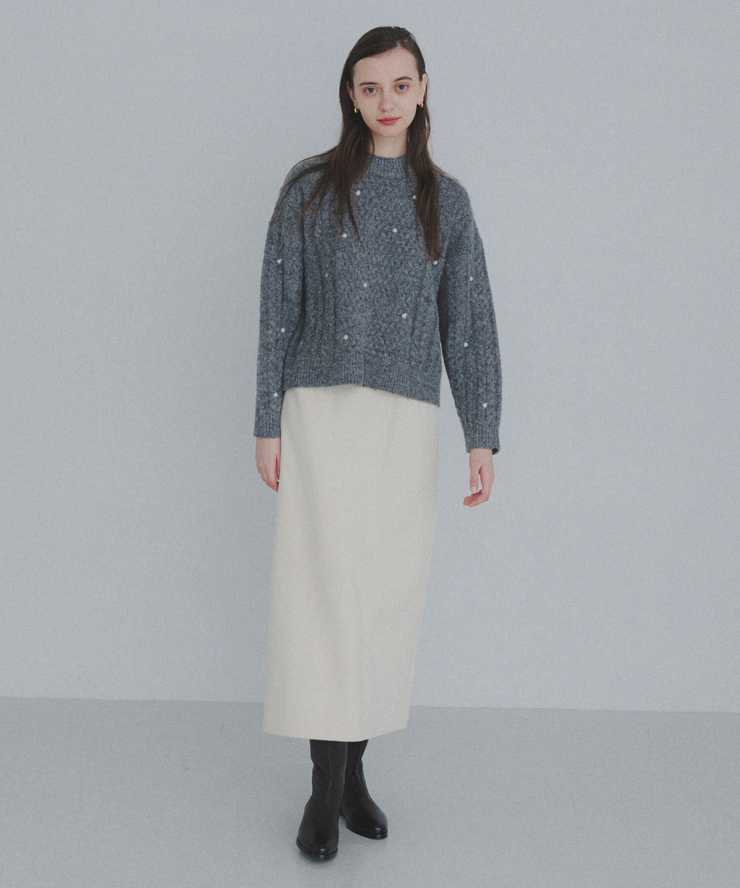 Sonny Label 「刺繍ケーブルニット」|ニット・セーター|