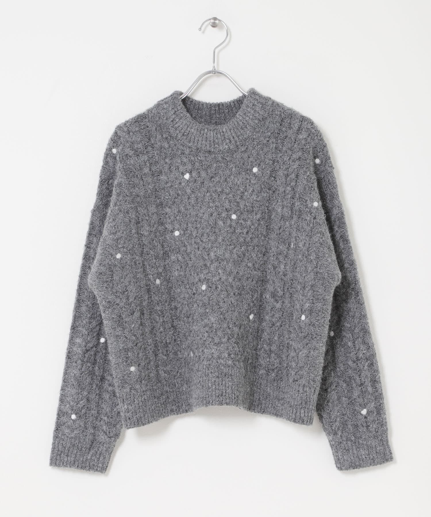 Sonny Label 「刺繍ケーブルニット」|ニット・セーター|