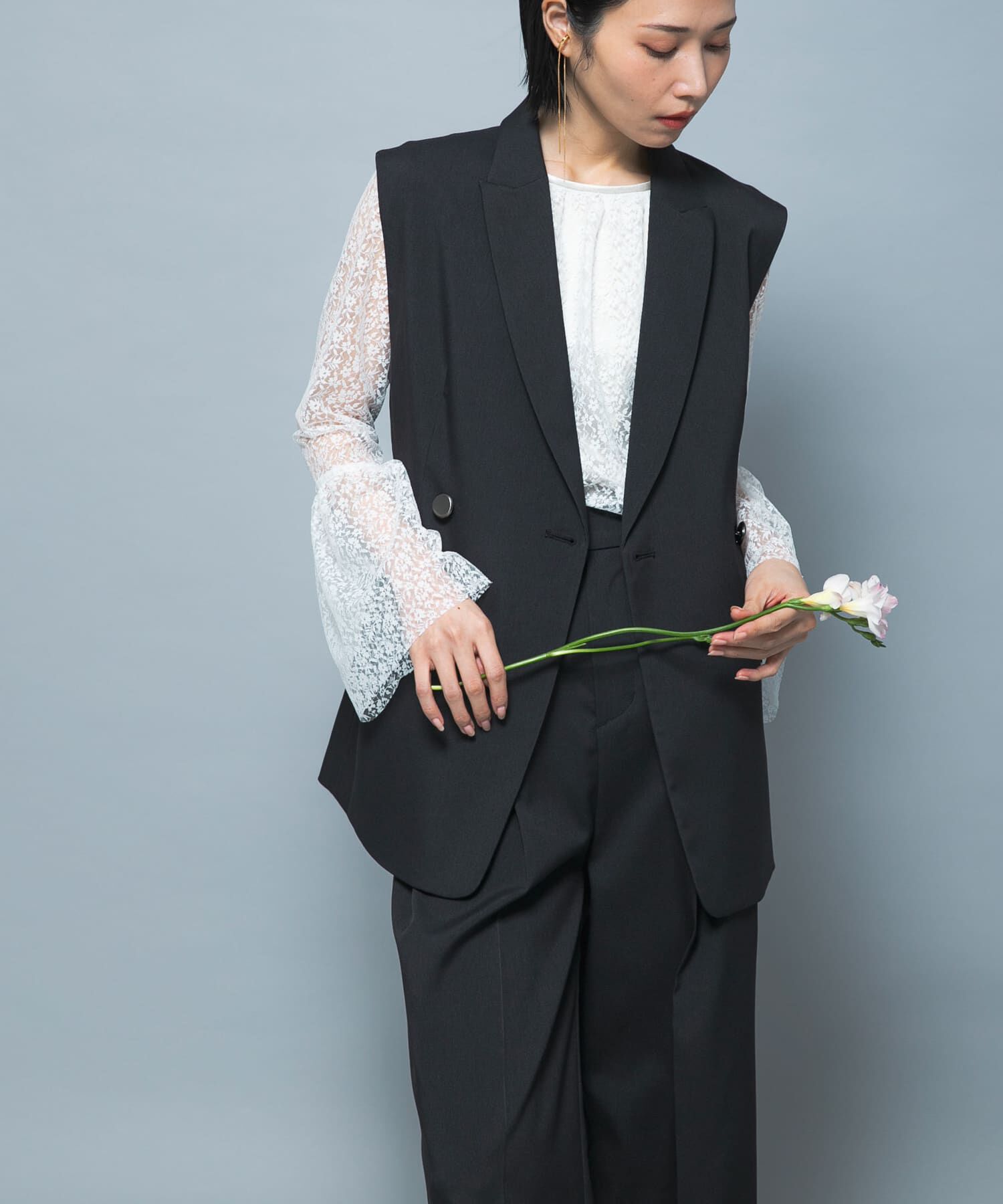 URBAN RESEARCH ROSSO「防シワシャンブレーツイルダブルジレ」|ベスト・ジレ|