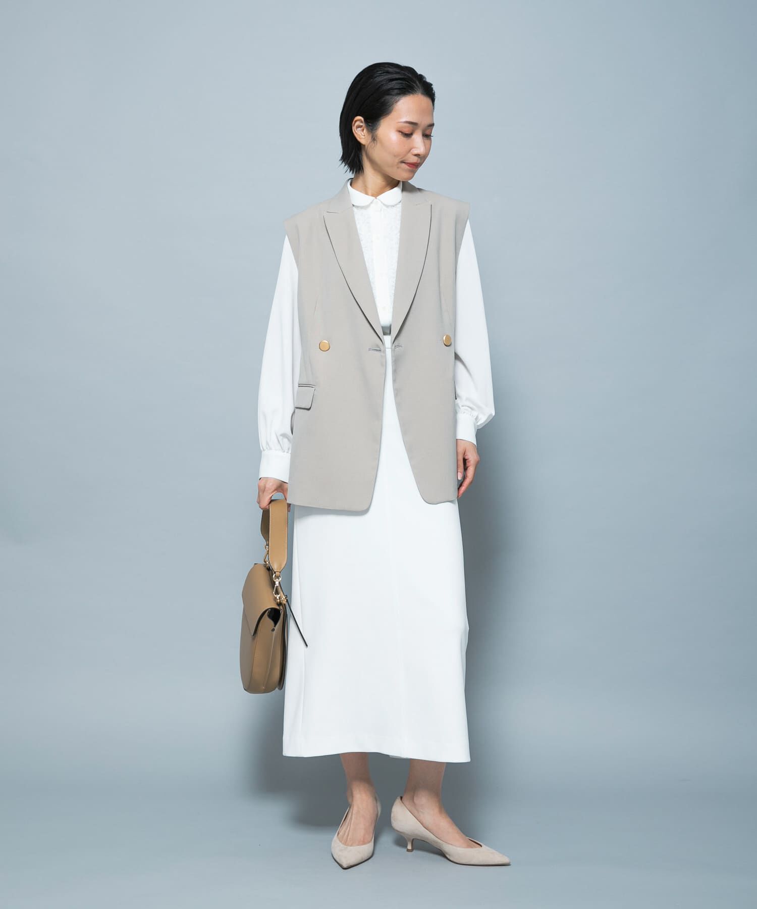 URBAN RESEARCH ROSSO「防シワシャンブレーツイルダブルジレ」|ベスト・ジレ|