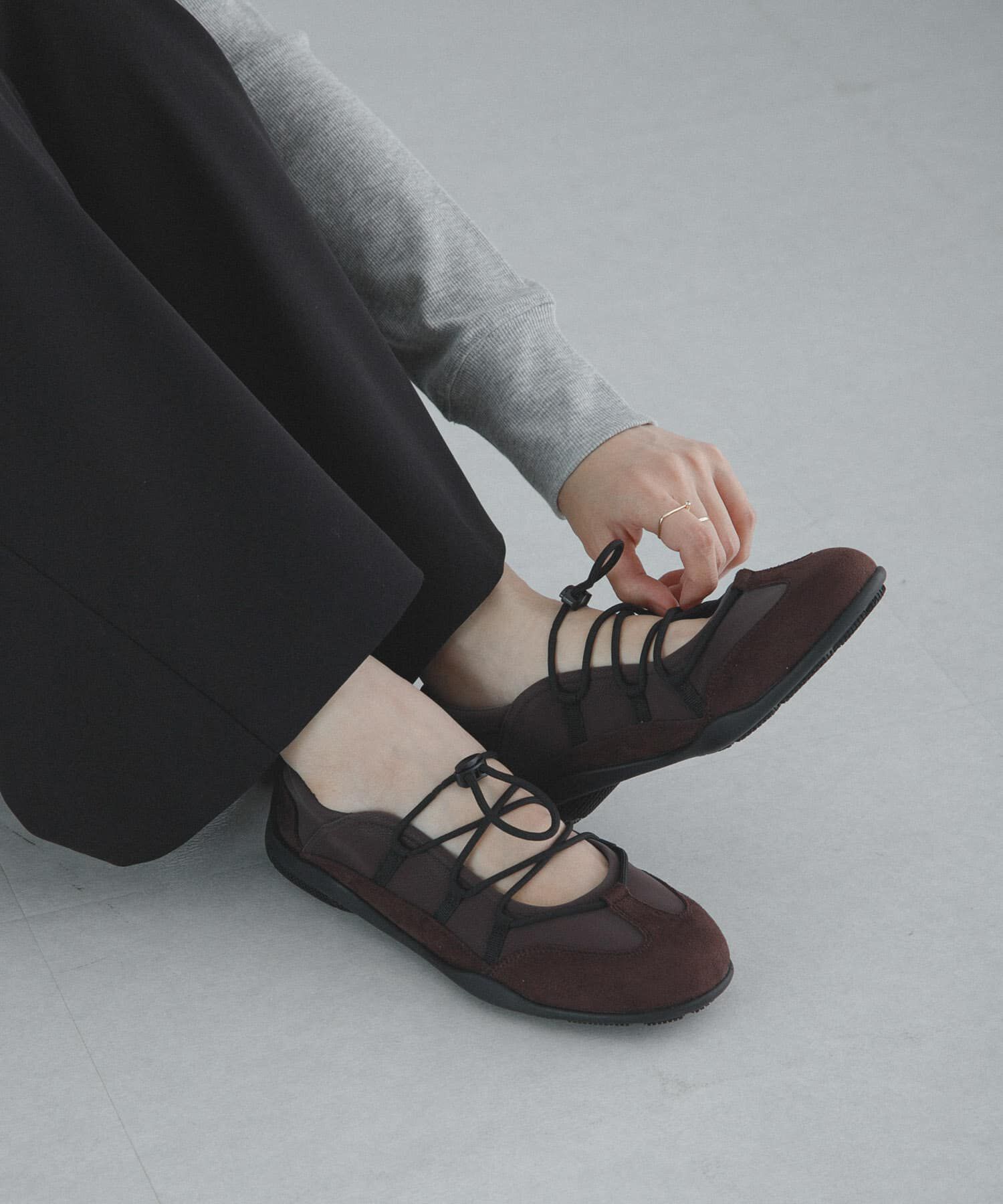Sonny Label 「レースアップバレエスニーカー」|スニーカー|ブラウン