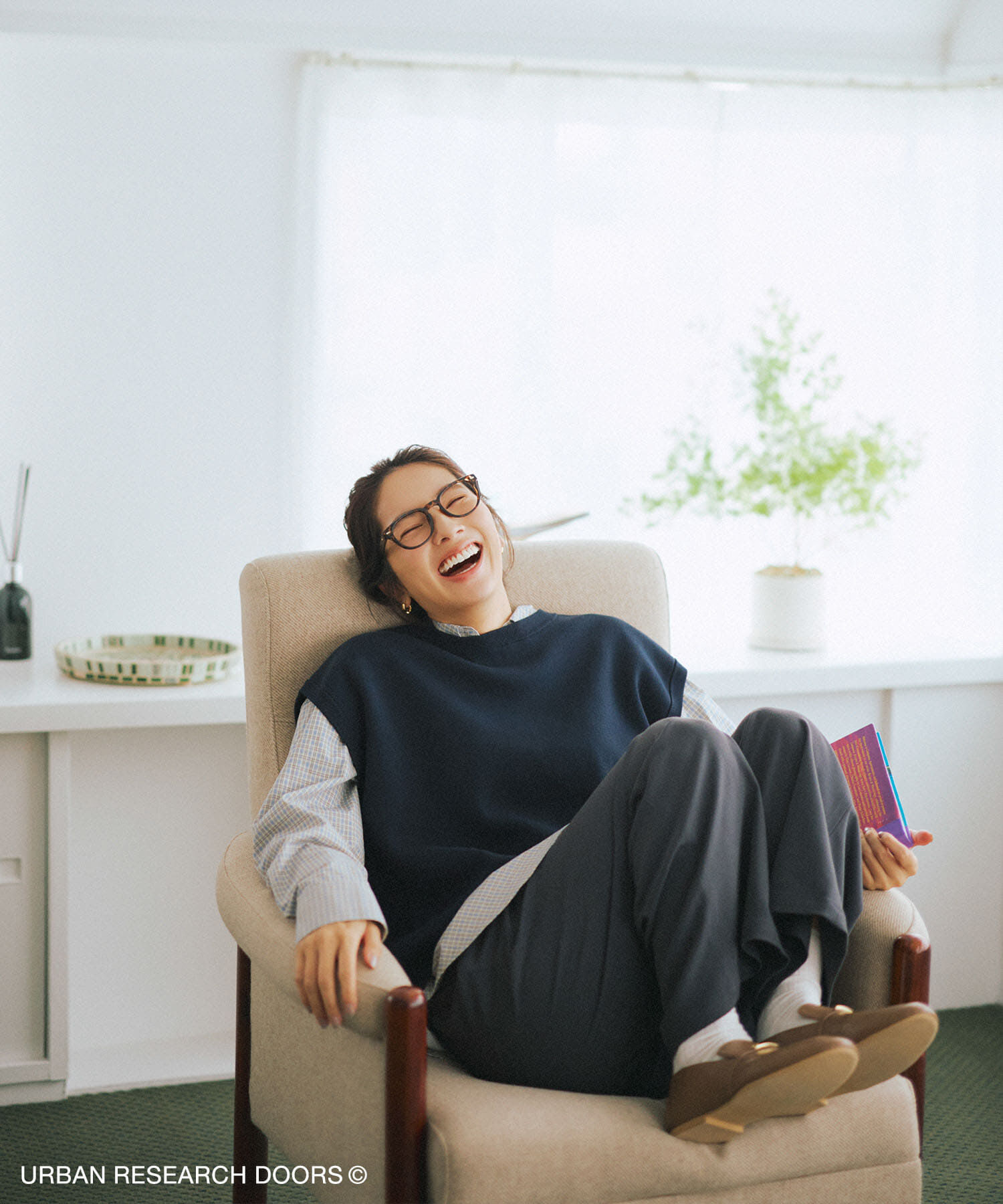 URBAN RESEARCH DOORS「『仁村紗和さん着用』『UR TECH Renew Knit』2WAYベスト」|ベスト・ジレ|