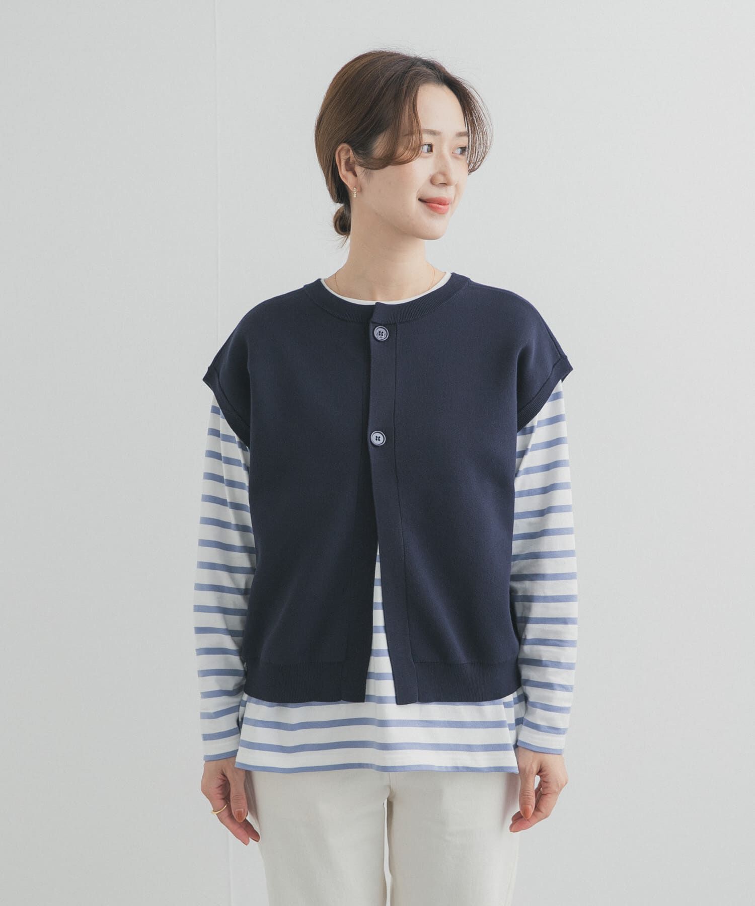 URBAN RESEARCH DOORS「『仁村紗和さん着用』『UR TECH Renew Knit』2WAYベスト」|ベスト・ジレ|