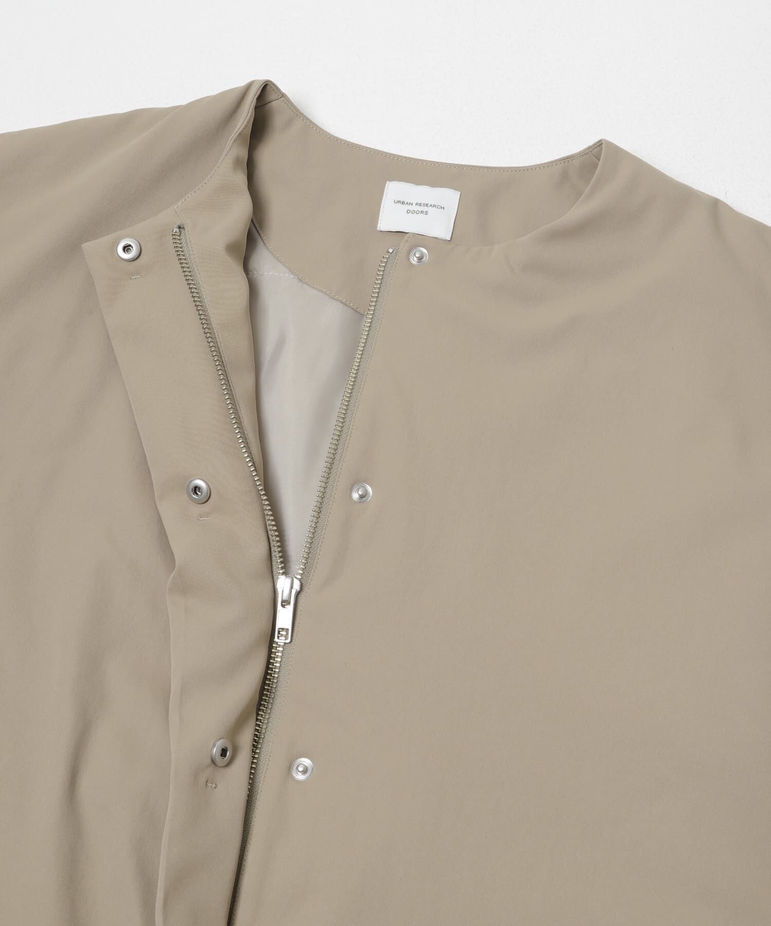 URBAN RESEARCH DOORS「撥水中綿ノーカラーコート」|ノーカラーコート|