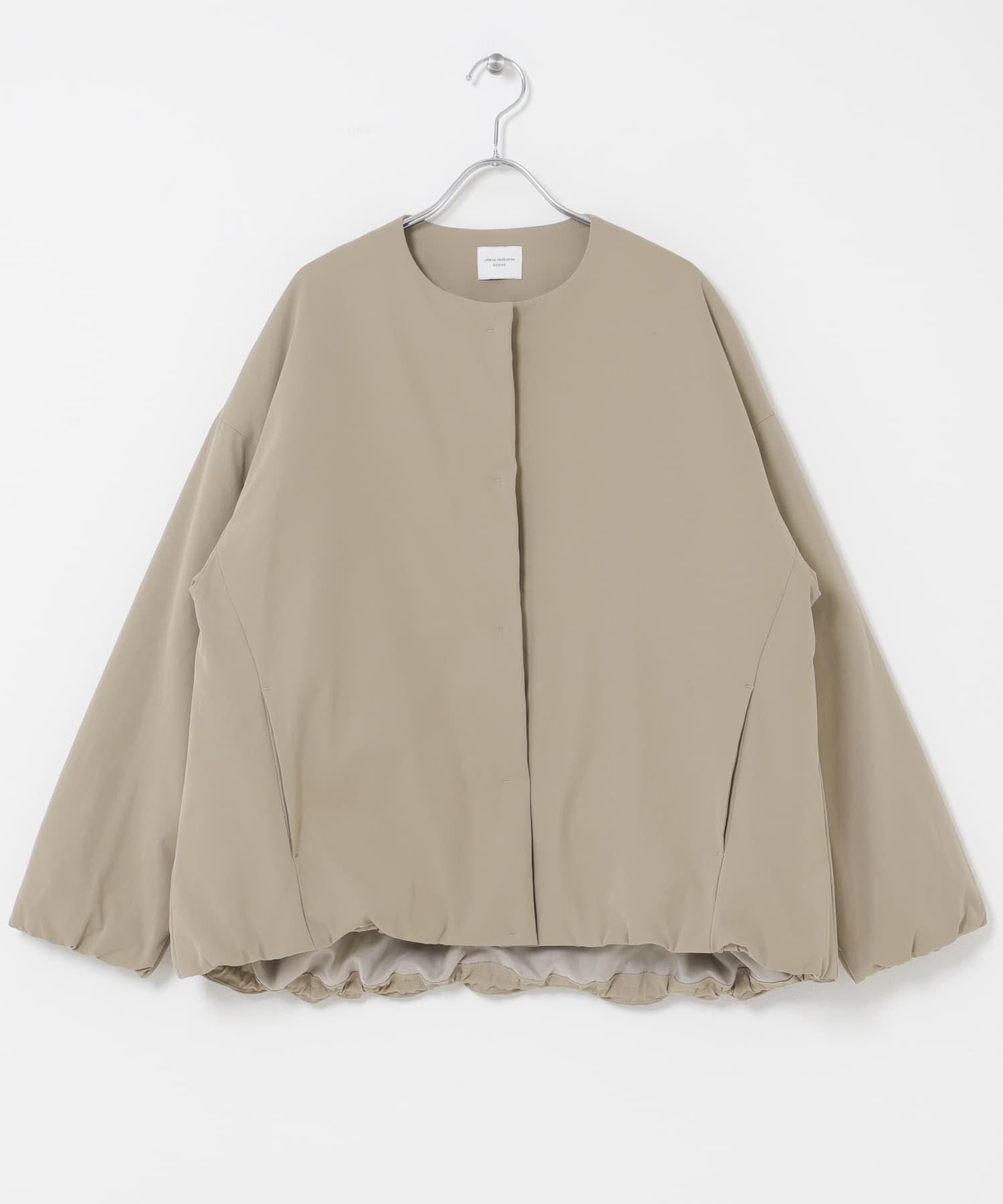 URBAN RESEARCH DOORS「撥水中綿ノーカラーコート」|ノーカラーコート|