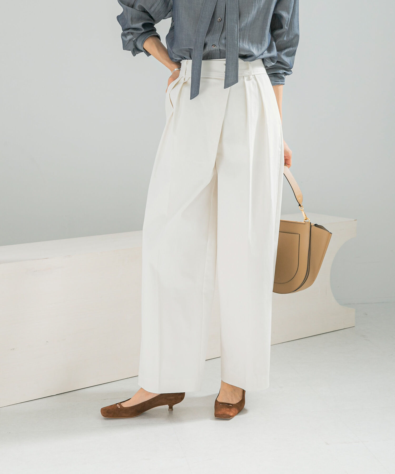 URBAN RESEARCH ROSSO「ラップデザインパンツ」|その他|ホワイト