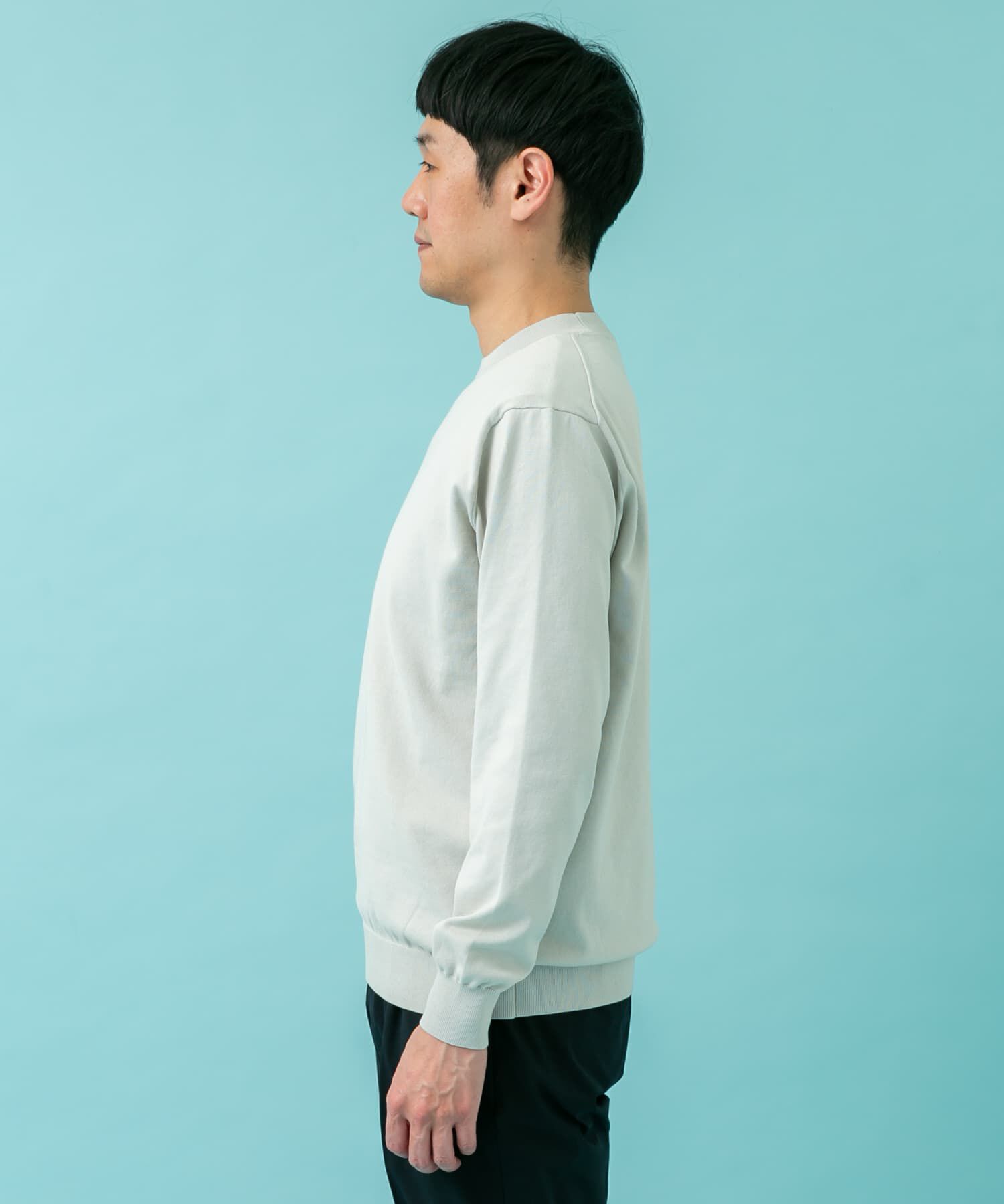 URBAN RESEARCH DOORS「LIFE STYLE TAILOR　ハイゲージクルーネック長袖ニット」|ニット・セーター|