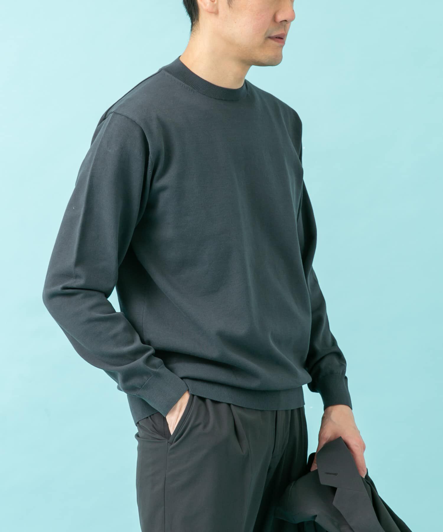 URBAN RESEARCH DOORS「LIFE STYLE TAILOR　ハイゲージクルーネック長袖ニット」|ニット・セーター|