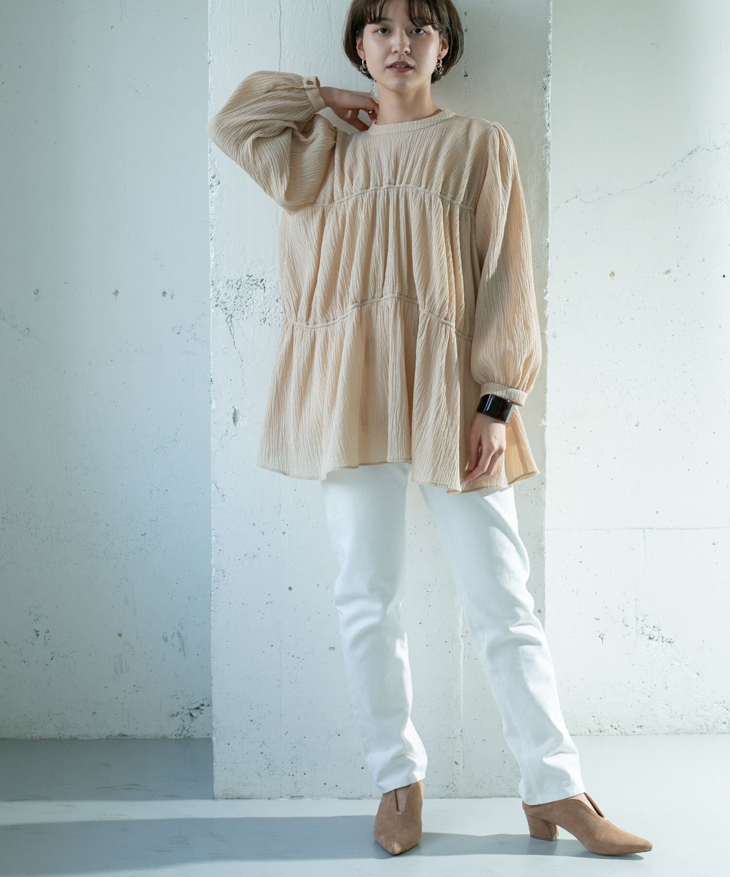  「ポインテッドトゥスエードブーティ」|ショートブーツ|