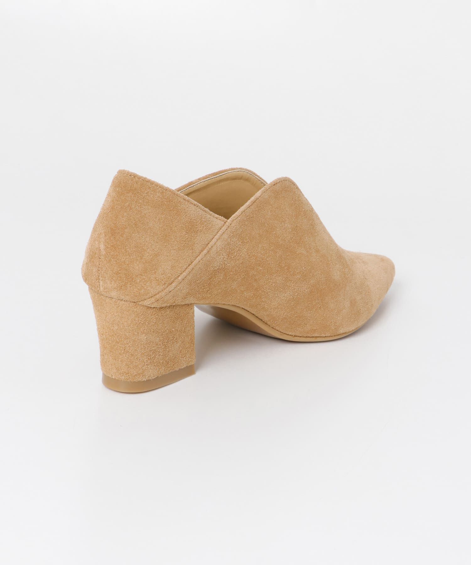  「ポインテッドトゥスエードブーティ」|ショートブーツ|