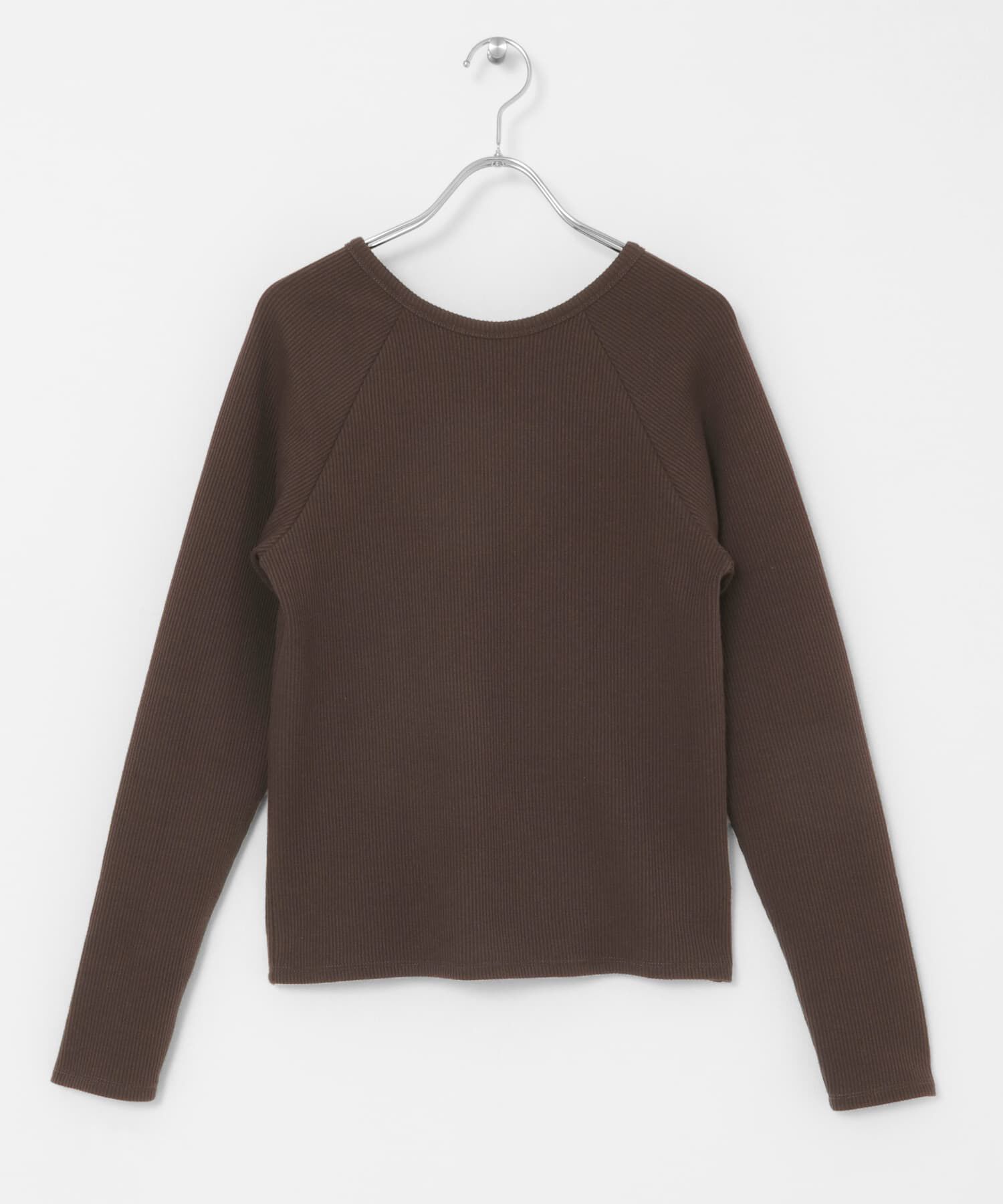  「ラグランラインオープンカットソー」|Tシャツ・カットソー|