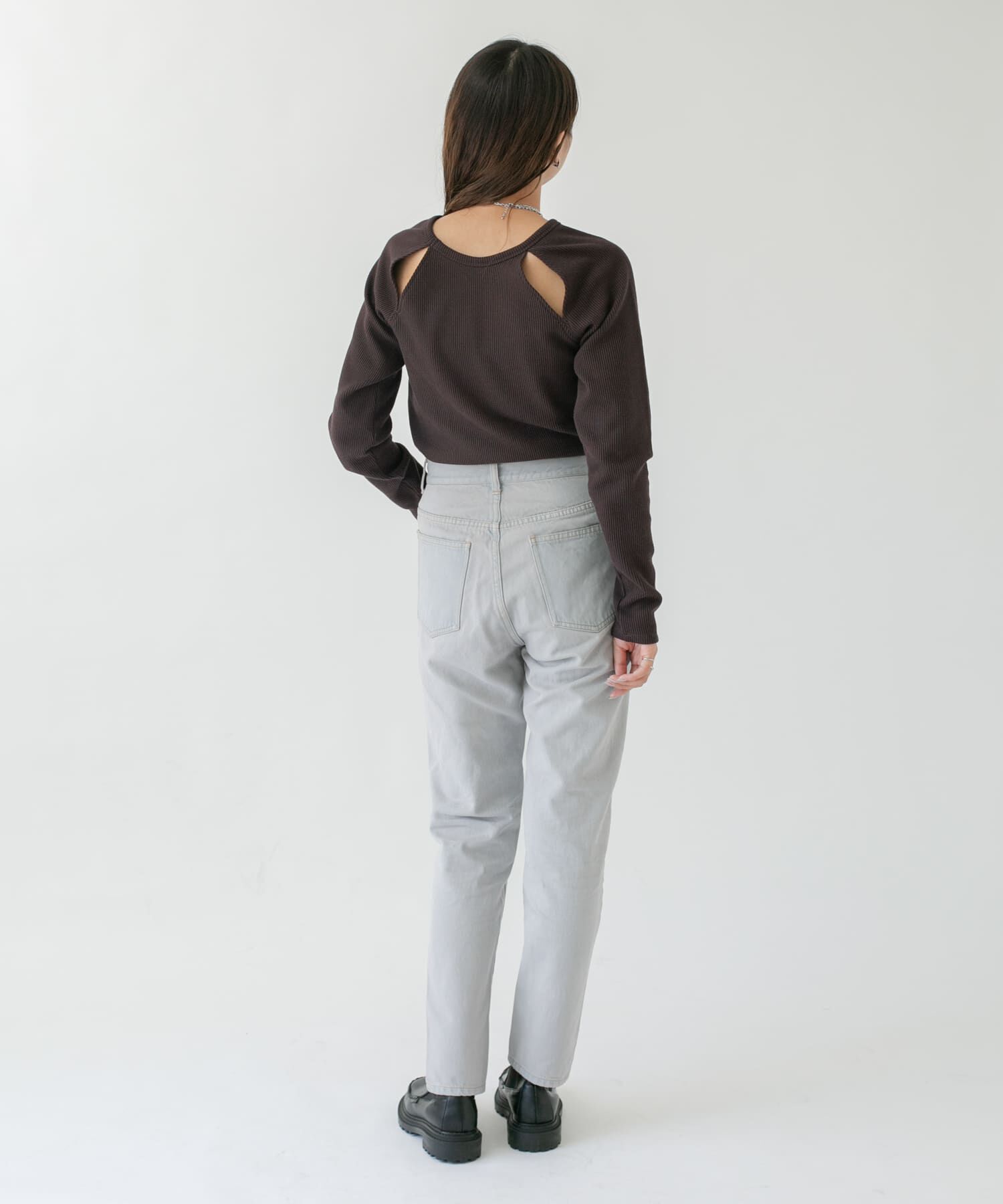  「ラグランラインオープンカットソー」|Tシャツ・カットソー|