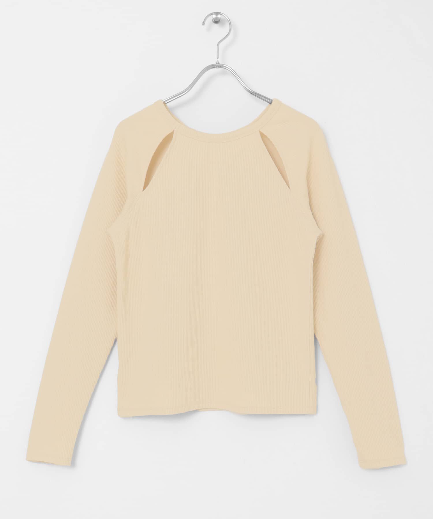  「ラグランラインオープンカットソー」|Tシャツ・カットソー|