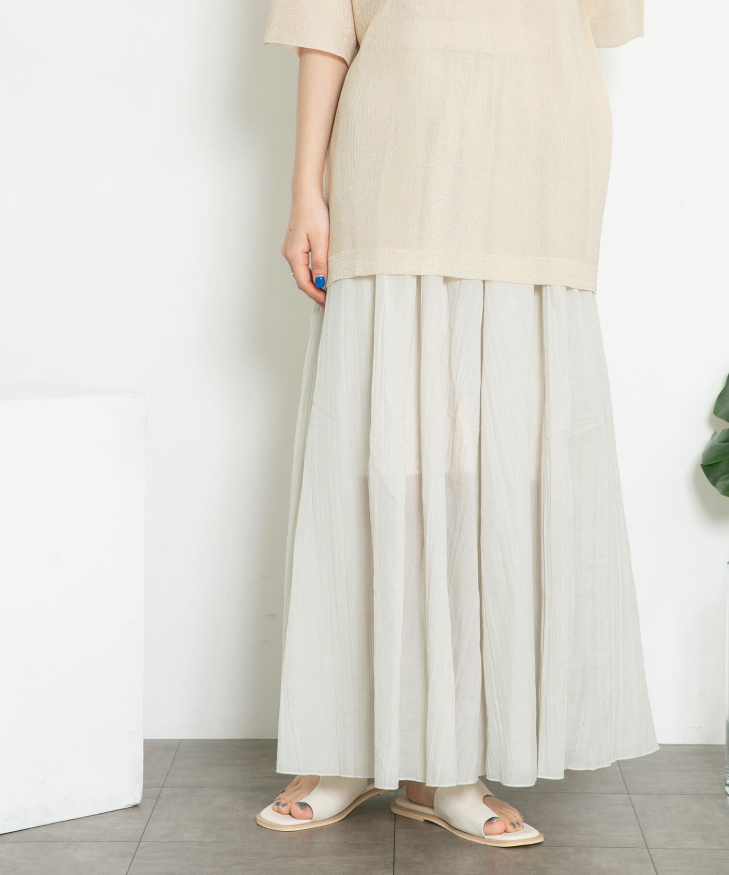  「シアーボリュームフレアスカート」|スカート|