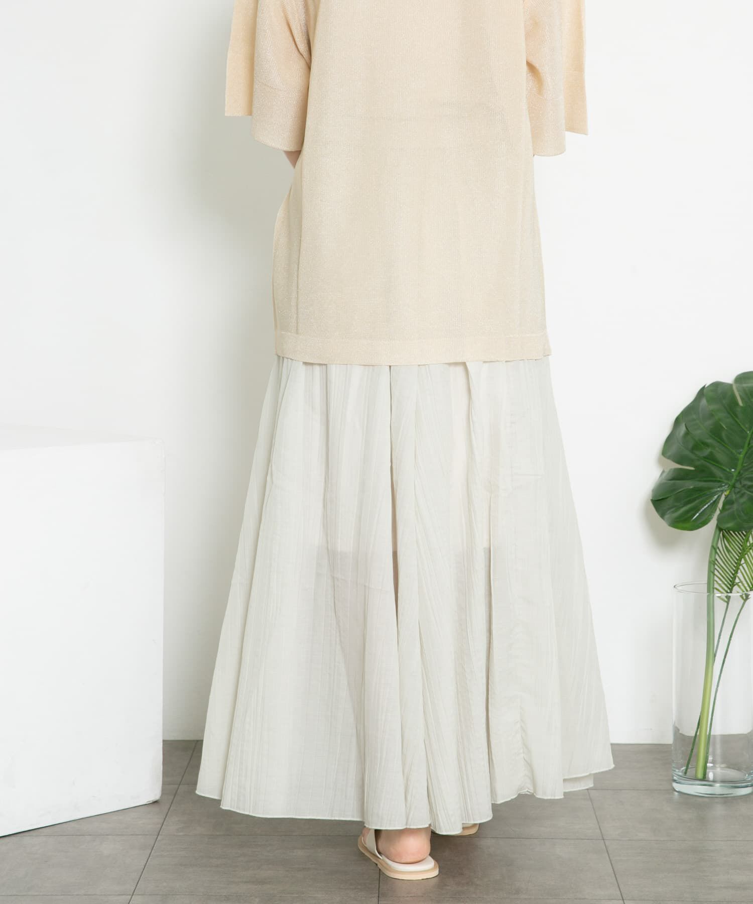  「シアーボリュームフレアスカート」|スカート|