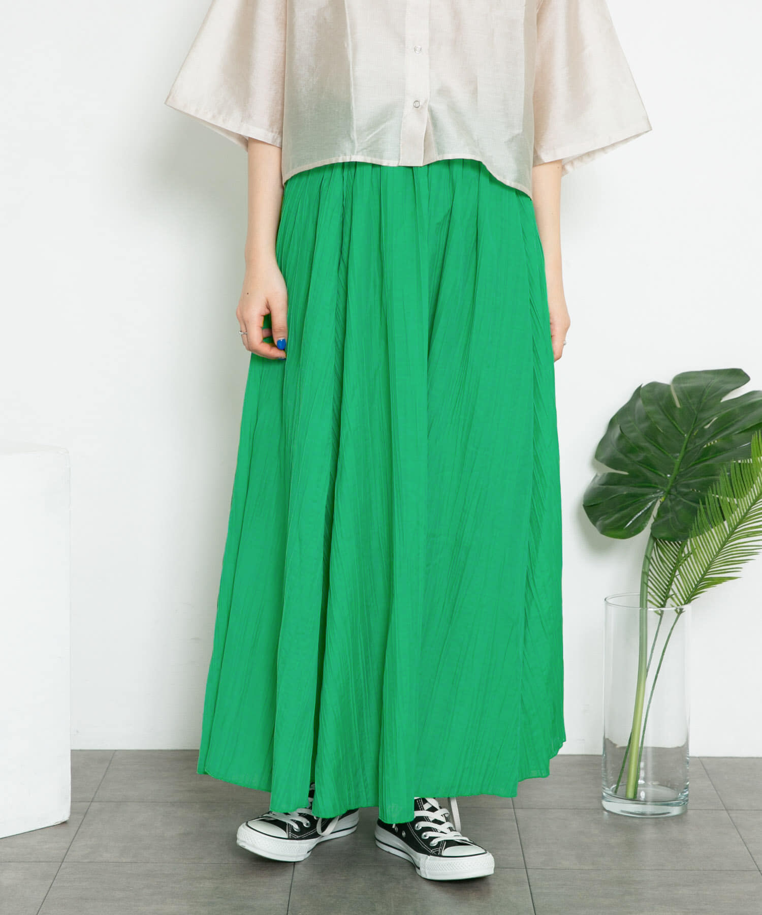  「シアーボリュームフレアスカート」|スカート|