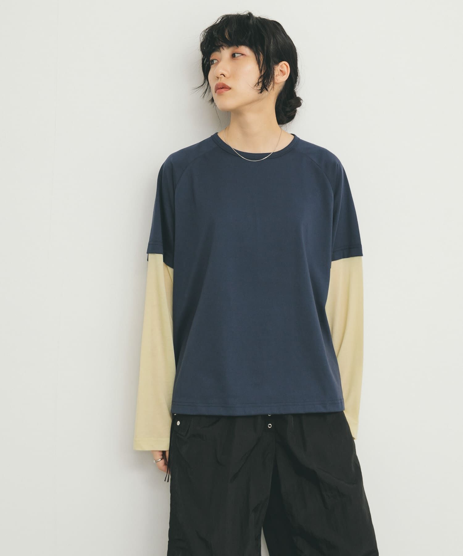  「シアースイッチングラグランTEE」|Tシャツ・カットソー|