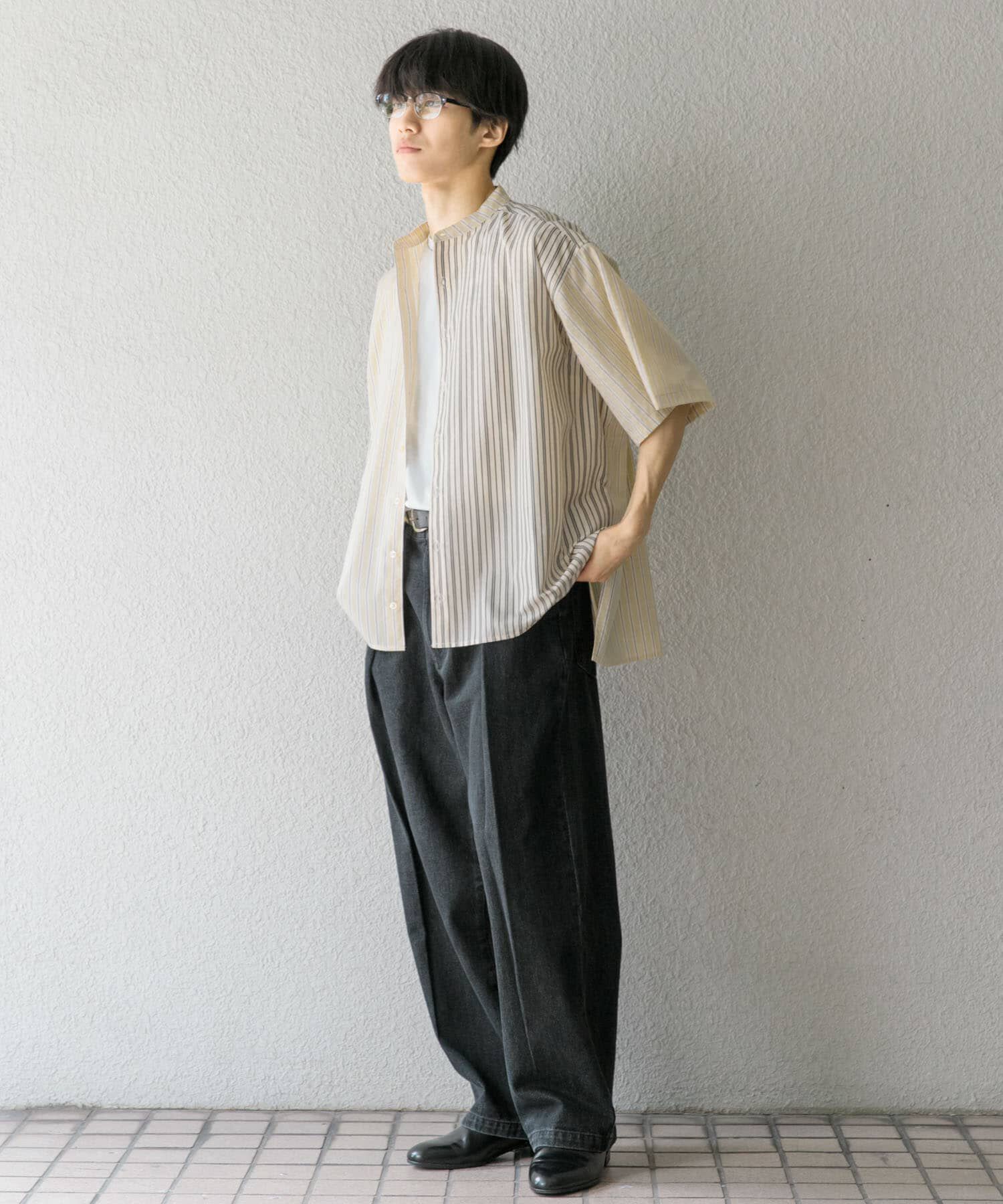 SENSE OF PLACE by URBAN RESEARCH「『ユニセックス』ストライプブロックドルーズシャツ」|シャツ・ブラウス|