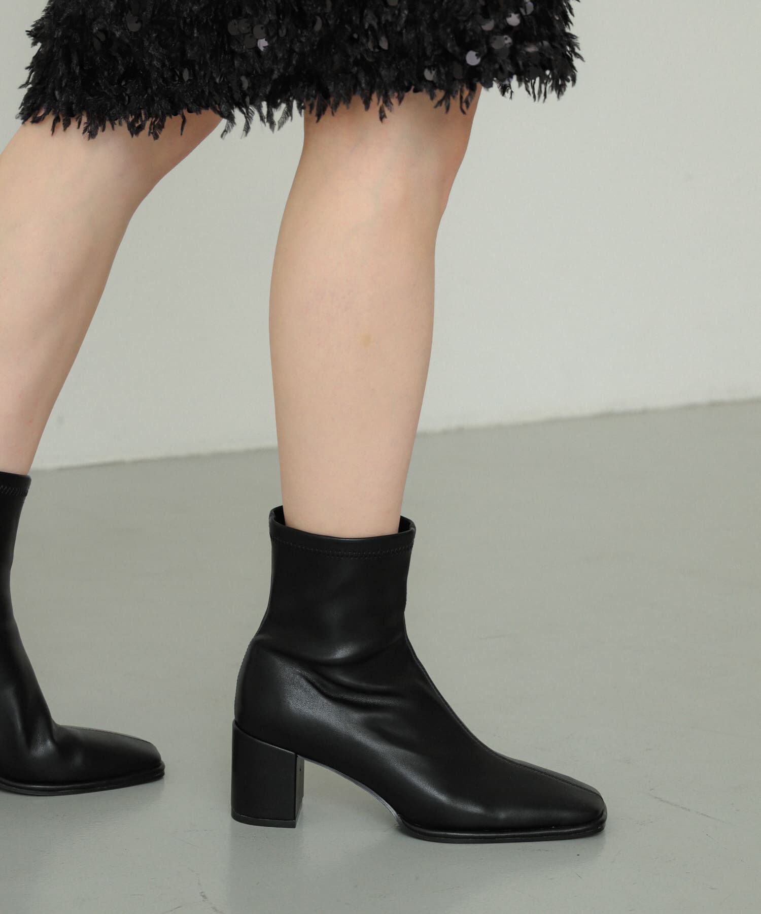 SENSE OF PLACE by URBAN RESEARCH「『消臭』スクエアトウセンターシームストレッチブーツ」|ショートブーツ|