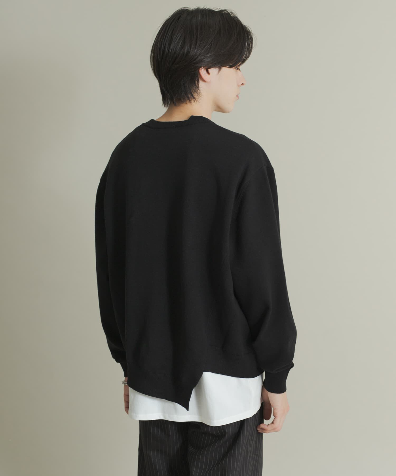 SENSE OF PLACE by URBAN RESEARCH「アシメクルーネックニット」|ニット・セーター|