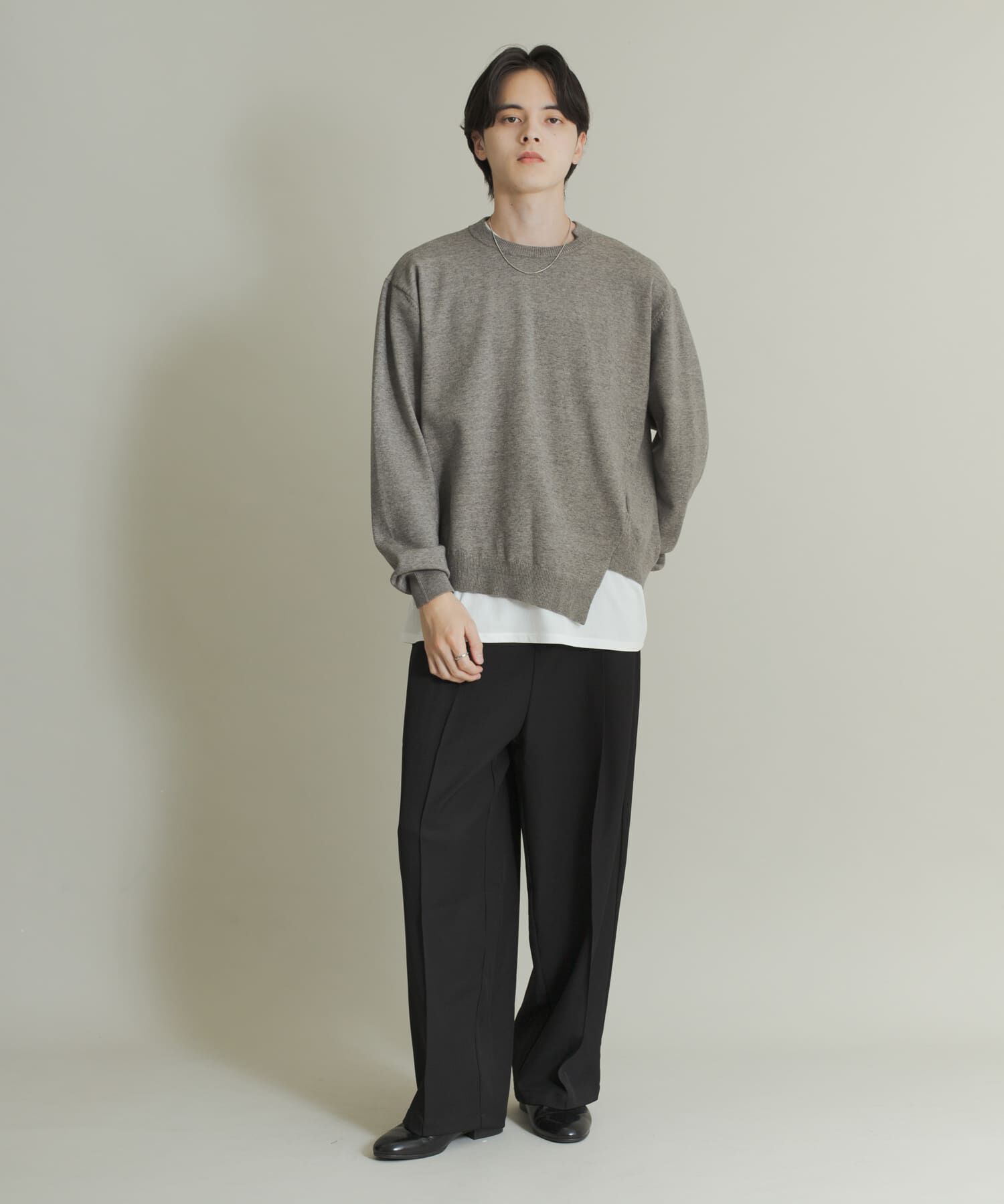 SENSE OF PLACE by URBAN RESEARCH「アシメクルーネックニット」|ニット・セーター|