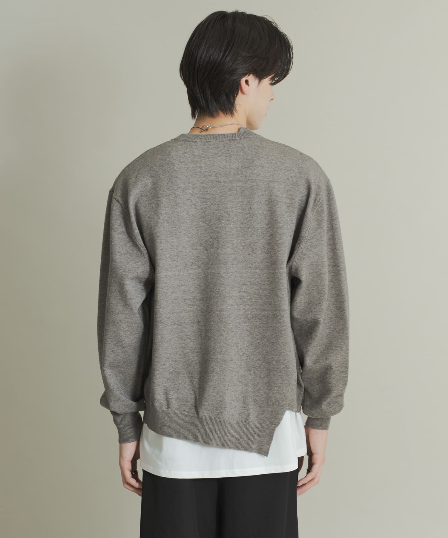 SENSE OF PLACE by URBAN RESEARCH「アシメクルーネックニット」|ニット・セーター|