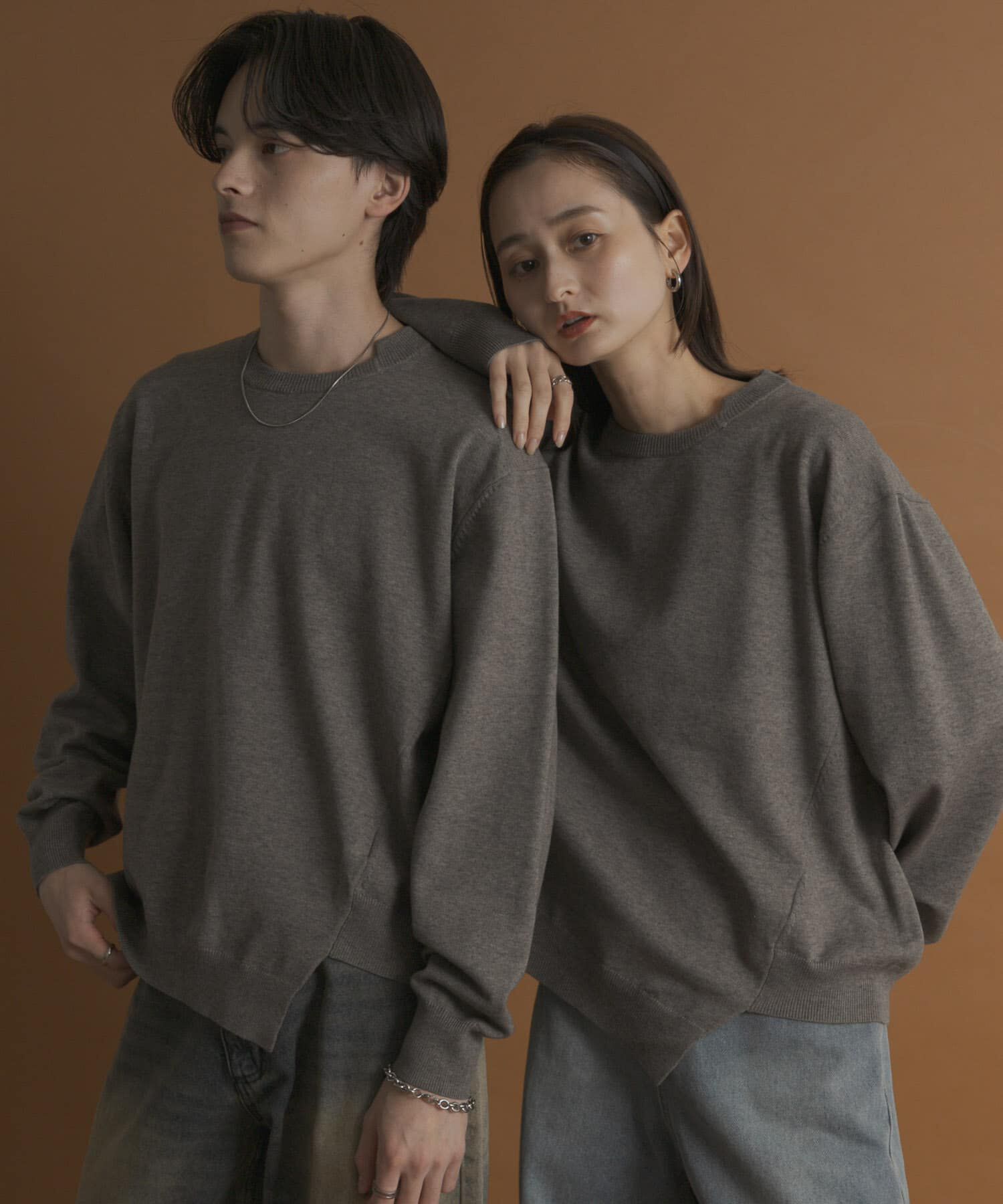 SENSE OF PLACE by URBAN RESEARCH「アシメクルーネックニット」|ニット・セーター|