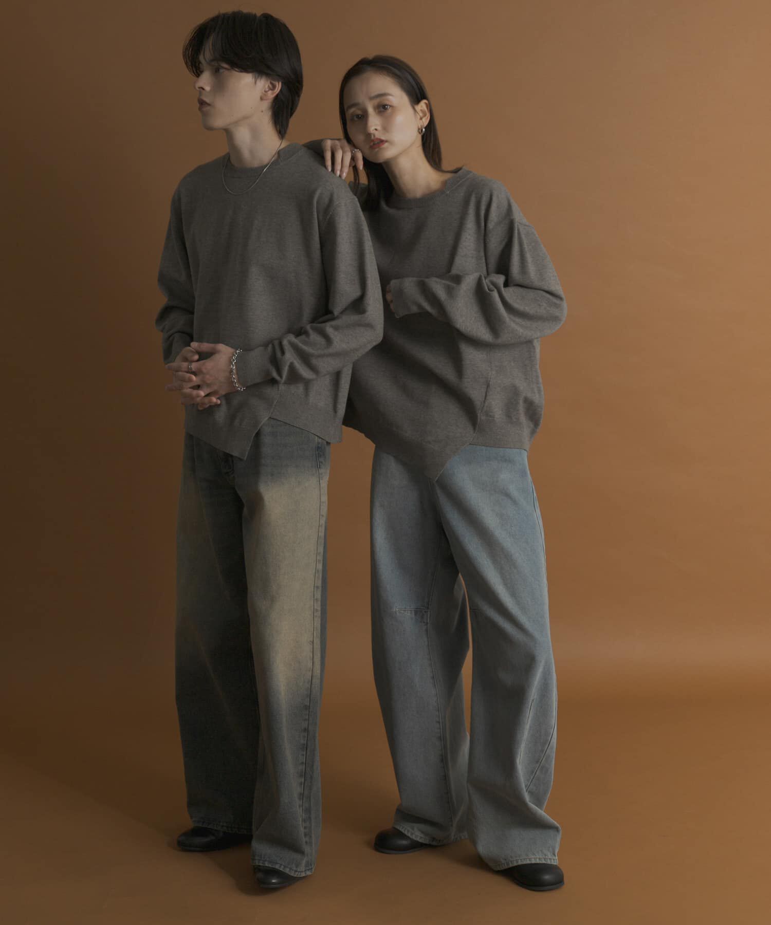 SENSE OF PLACE by URBAN RESEARCH「アシメクルーネックニット」|ニット・セーター|