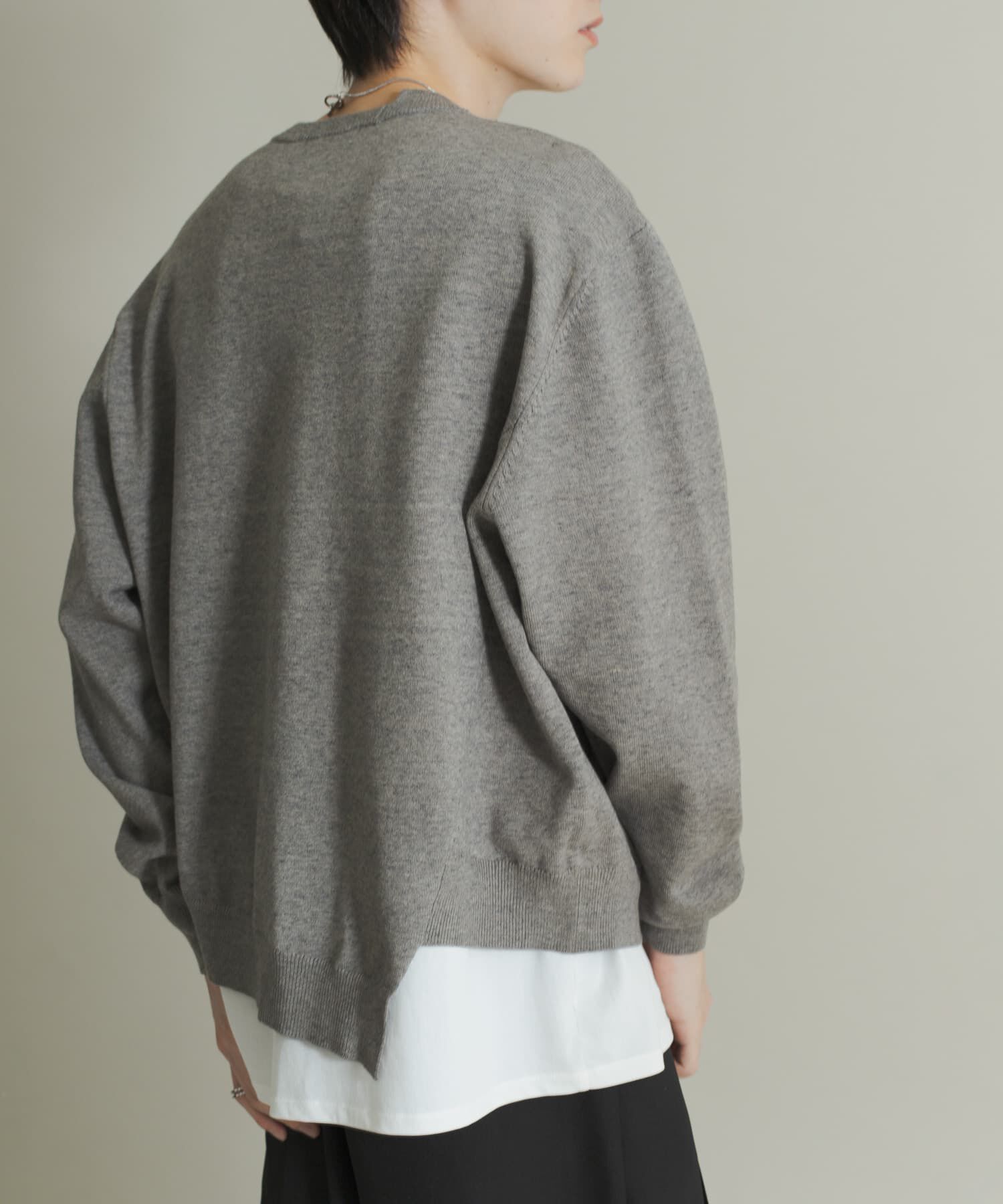 SENSE OF PLACE by URBAN RESEARCH「アシメクルーネックニット」|ニット・セーター|