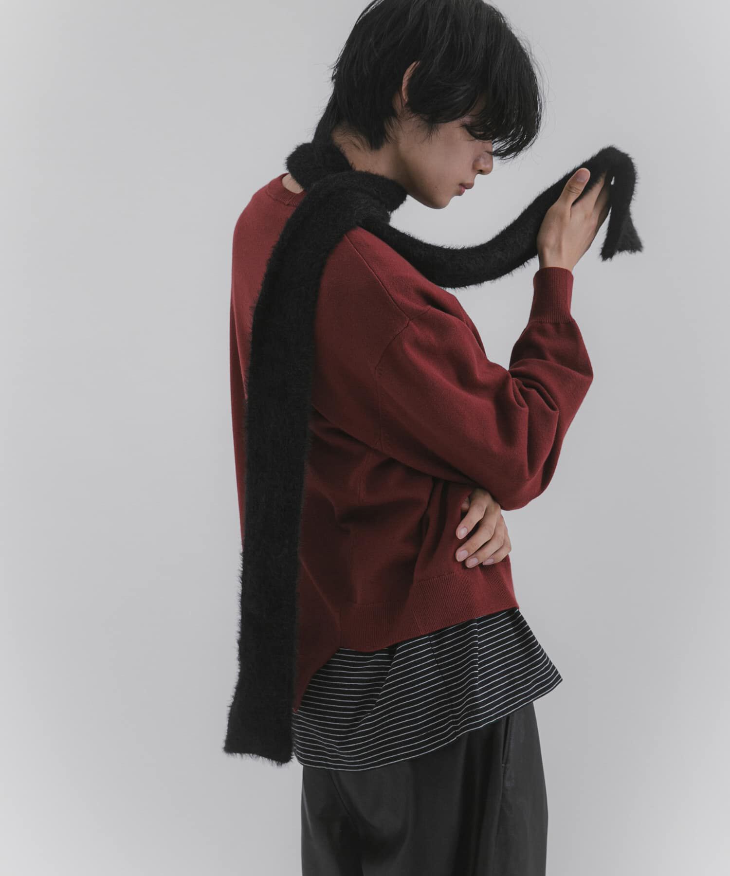 SENSE OF PLACE by URBAN RESEARCH「アシメクルーネックニット」|ニット・セーター|