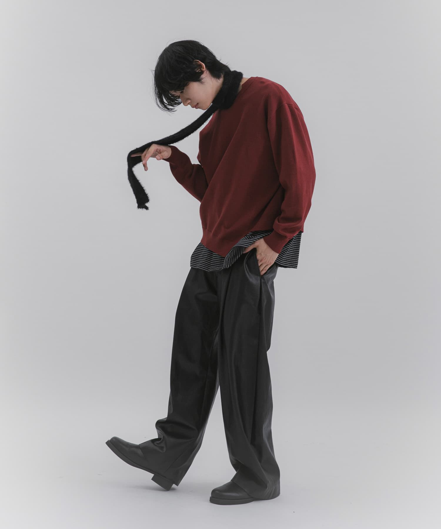 SENSE OF PLACE by URBAN RESEARCH「アシメクルーネックニット」|ニット・セーター|