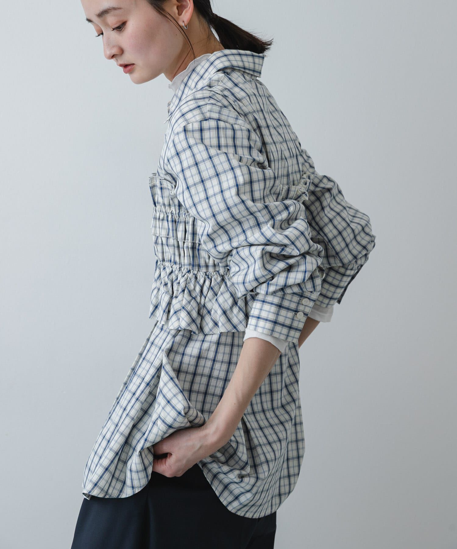 SENSE OF PLACE by URBAN RESEARCH「シャーリングビスチェセットシャツ」|Tシャツ・カットソー|