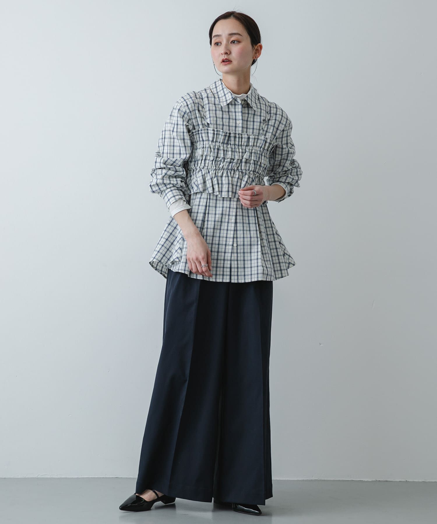 SENSE OF PLACE by URBAN RESEARCH「シャーリングビスチェセットシャツ」|Tシャツ・カットソー|