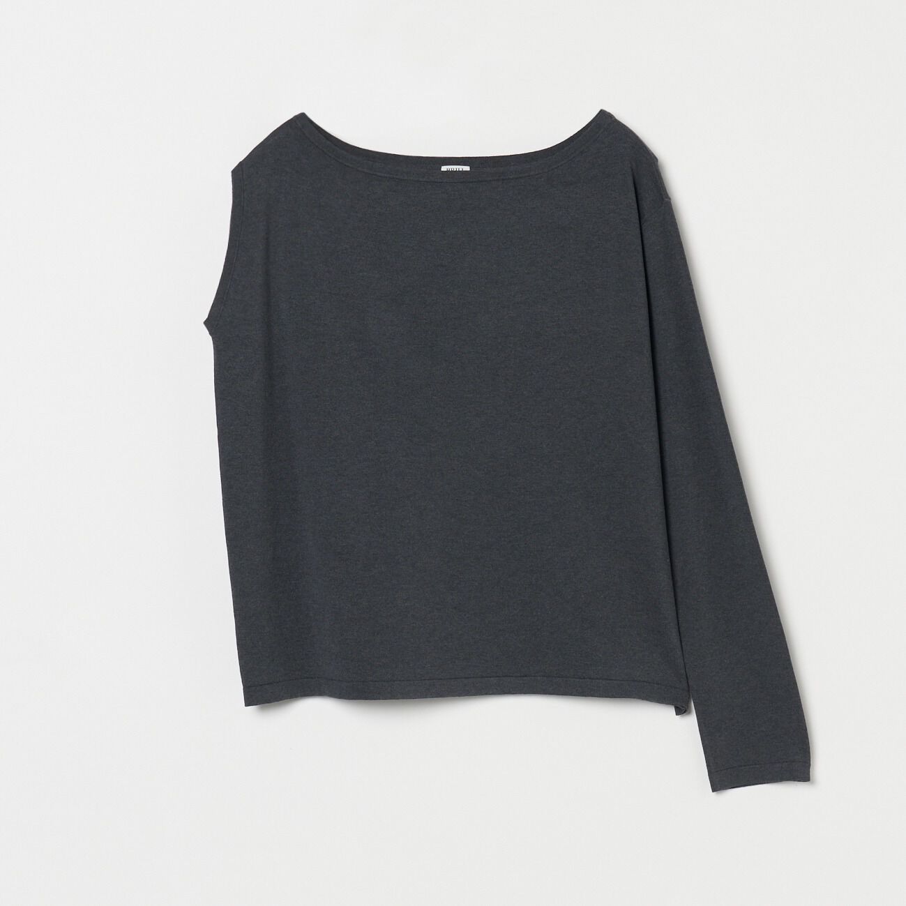  「BRILL SILK ASYMMETRY PULLOVER」|ニット・セーター|ミディアムグレー
