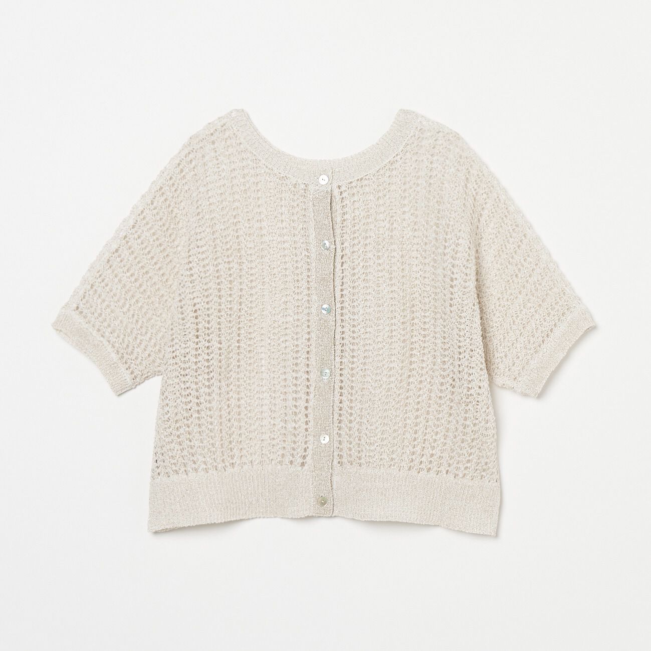 HELIOPOLE「HELIOPOLE GLITTER CROCHET 2WAY KNIT」|ニット・セーター|アイボリー
