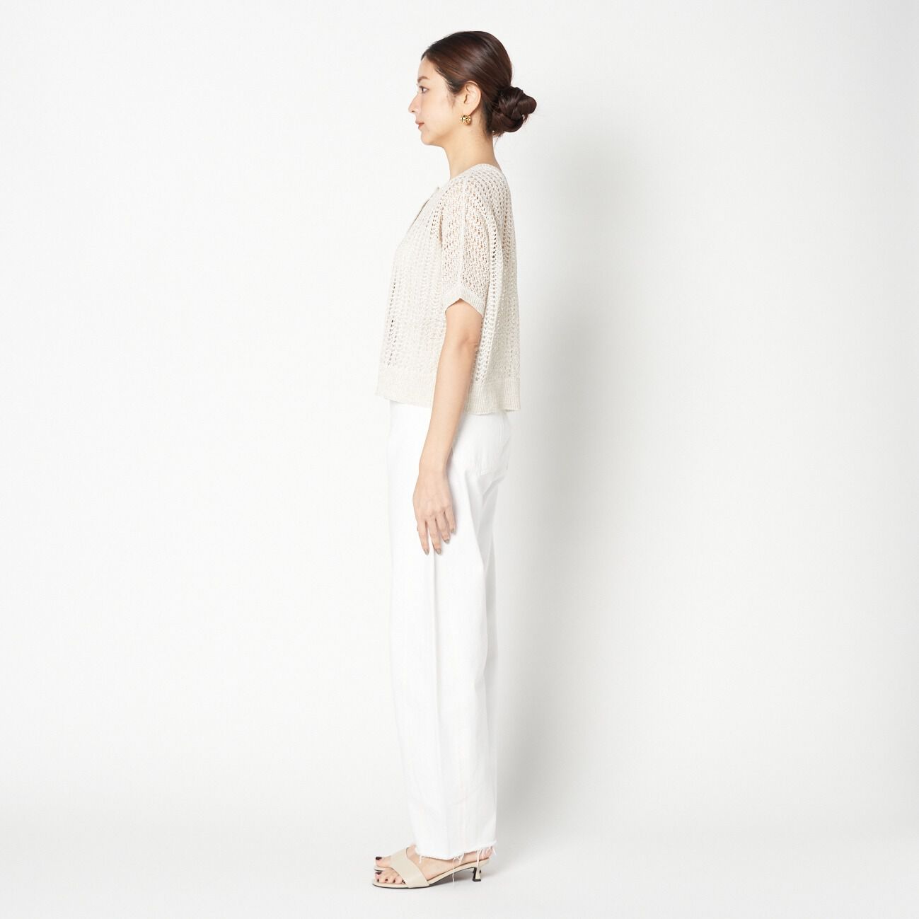 HELIOPOLE「HELIOPOLE GLITTER CROCHET 2WAY KNIT」|ニット・セーター|